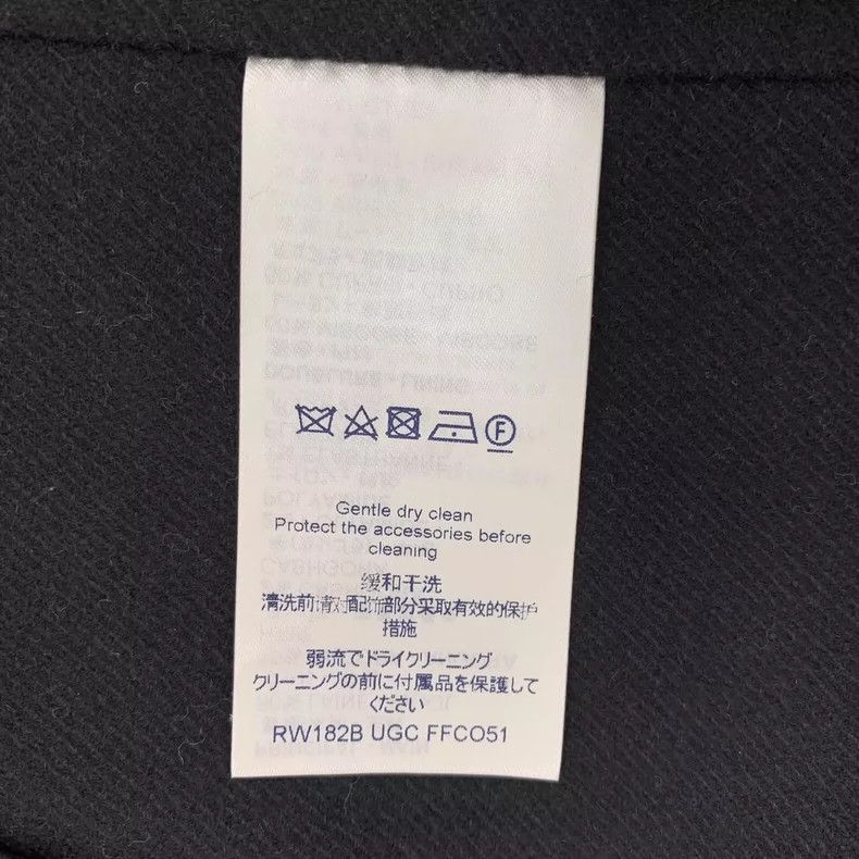 Louis Vuitton Louis Vuitton Black logo presbyopic wool long sleeve coat Size 4XL / US 24-26 - 7 Thumbnail
