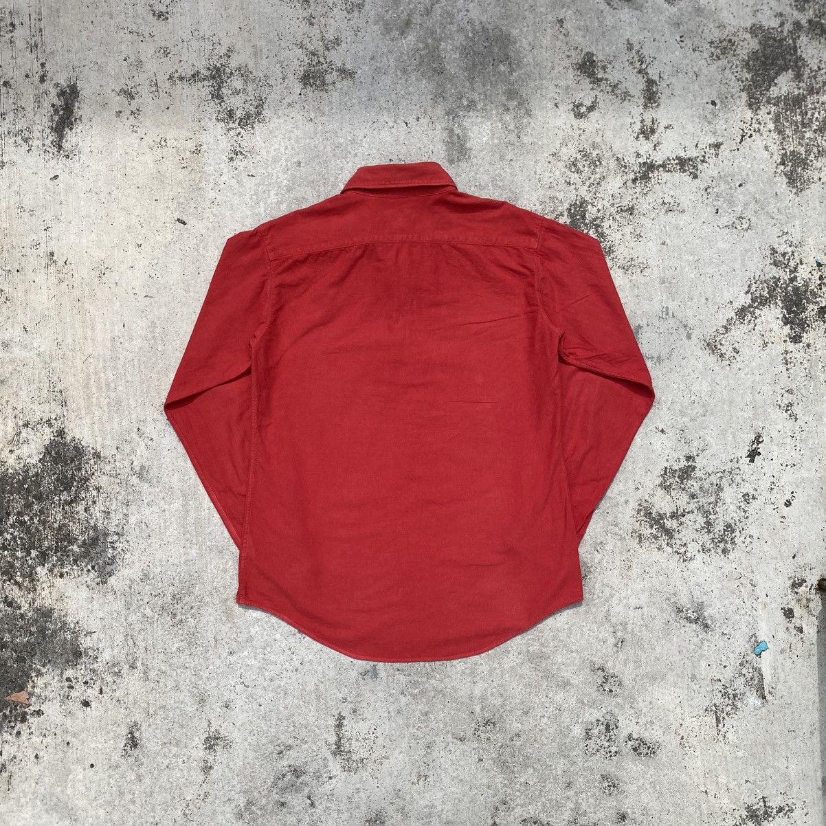 45rpm 45RPM Vintage Brick Orange Half Button-Up LS Polo Tee Size US M / EU 48-50 / 2 - 2 Thumbnail