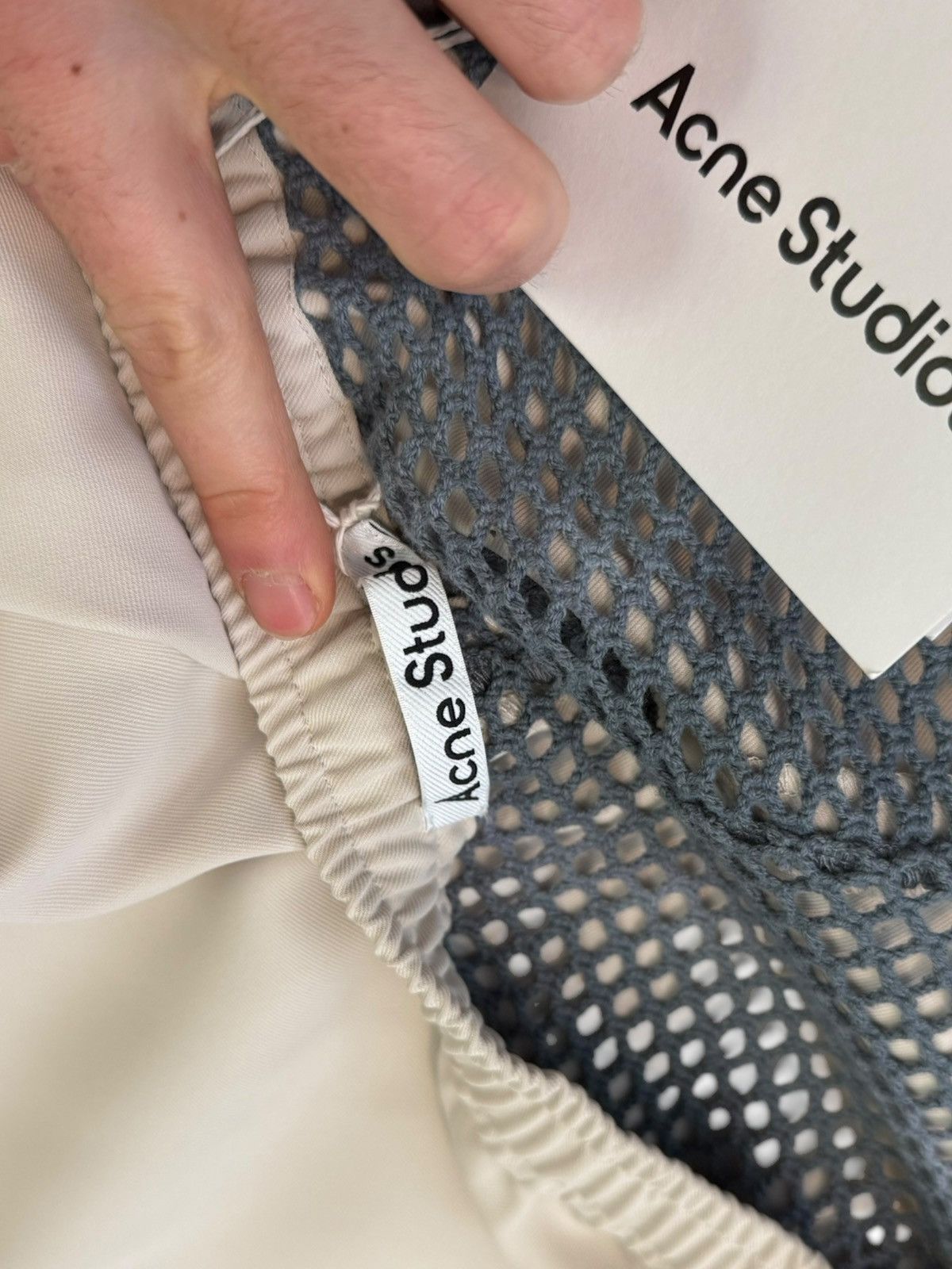 Acne Studios Cream Turqoise Baggy Lounge Track Pant Size US 34 / EU 50 - 9 Thumbnail