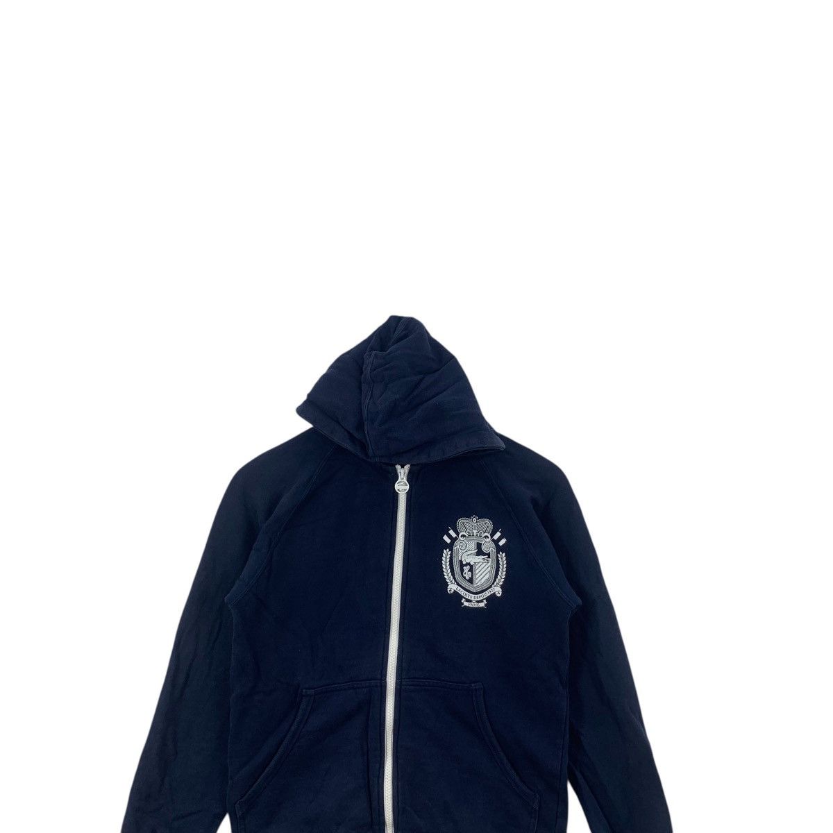 Lacoste LACOSTE PARIS Crest Logo Zipper Ringer Hoodie Sweatshirt Size S / US 4 / IT 40 - 2 Thumbnail