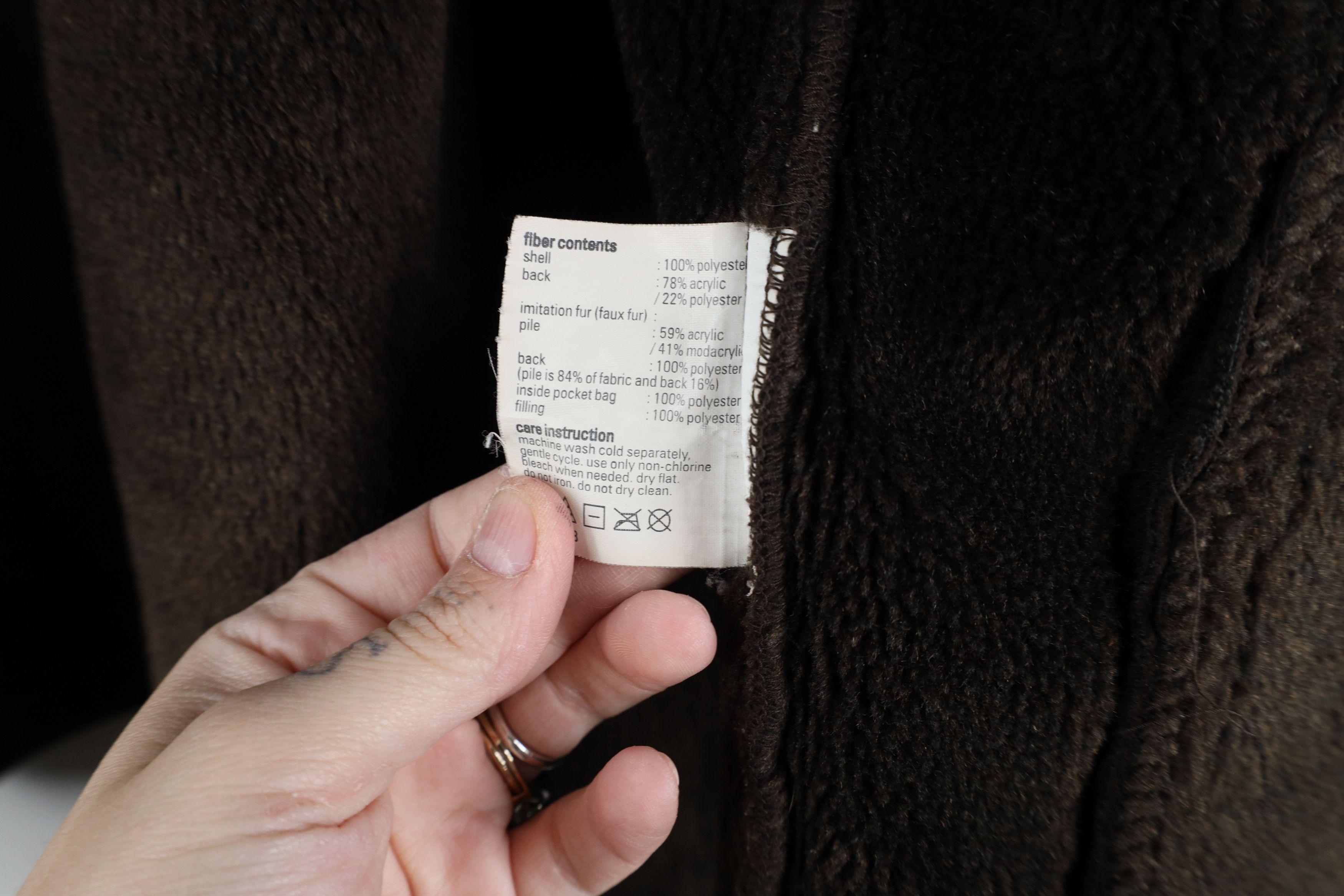 Esprit Vtg 90s Y2K Esprit Plush Penny Lane Hooded Jacket Brown Size L / US 10 / IT 46 - 7 Thumbnail