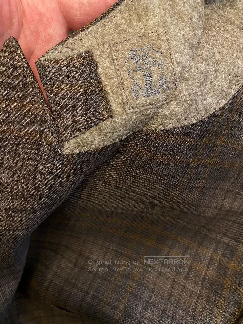 Brunello Cucinelli Brunello Cucinelli Double-breasted suit jacket, linen, sil Size 50L - 8 Thumbnail
