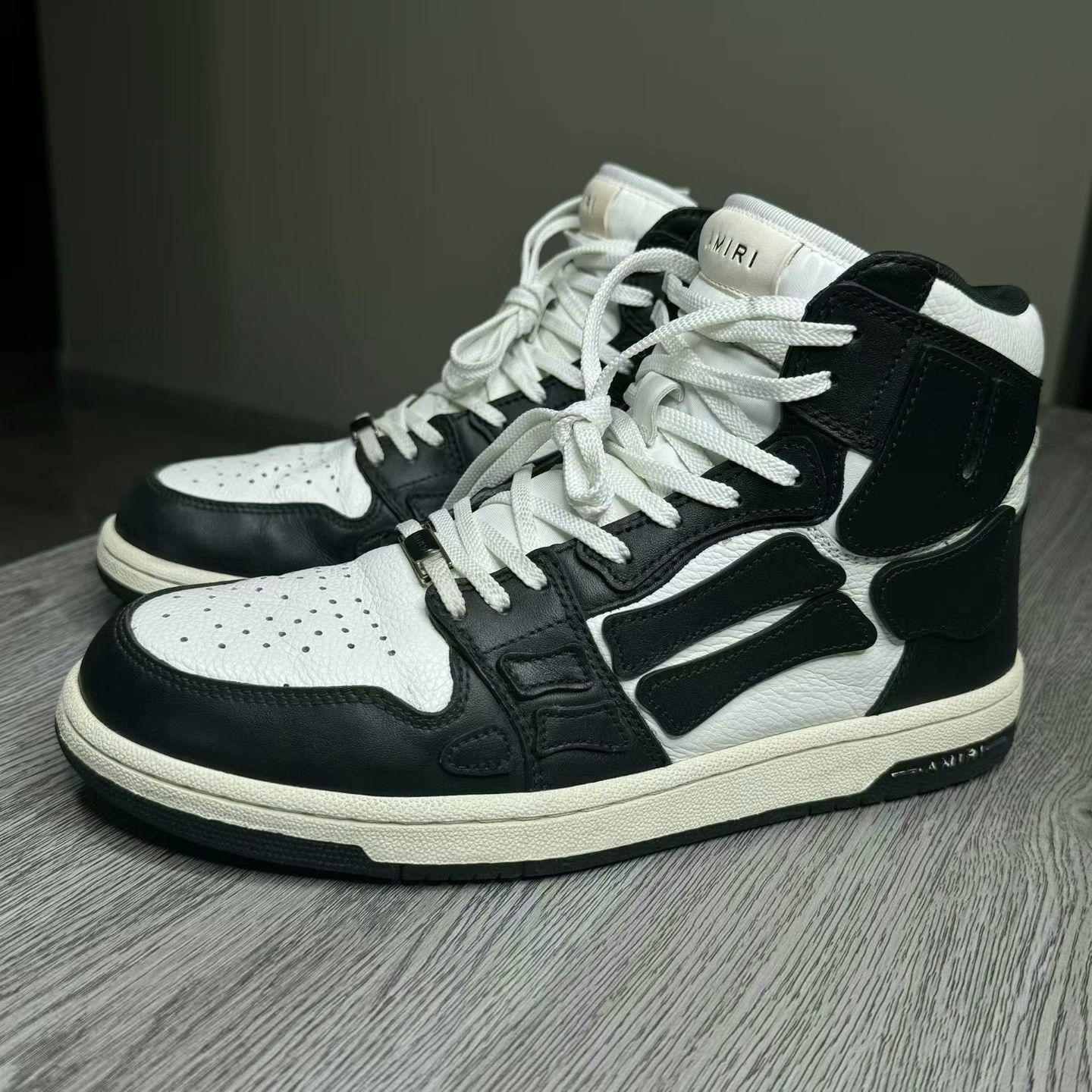 Amiri amiri black and white high-top sneakers Size US 9 / EU 42 - 1 Thumbnail