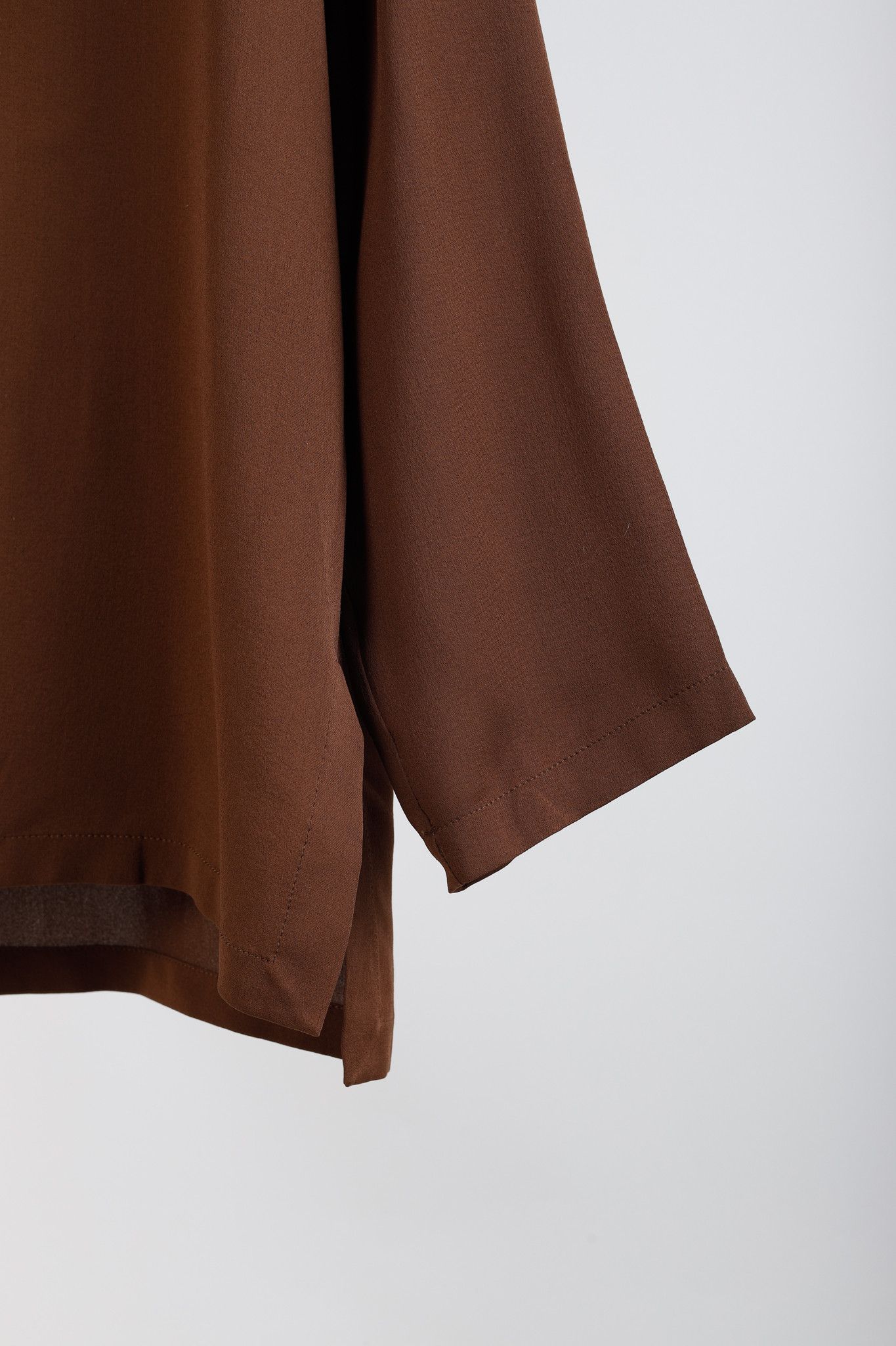 Max Mara Max Mara Brown Silk Long-Sleeve Blouse Size L / US 10 / IT 46 - 6 Thumbnail