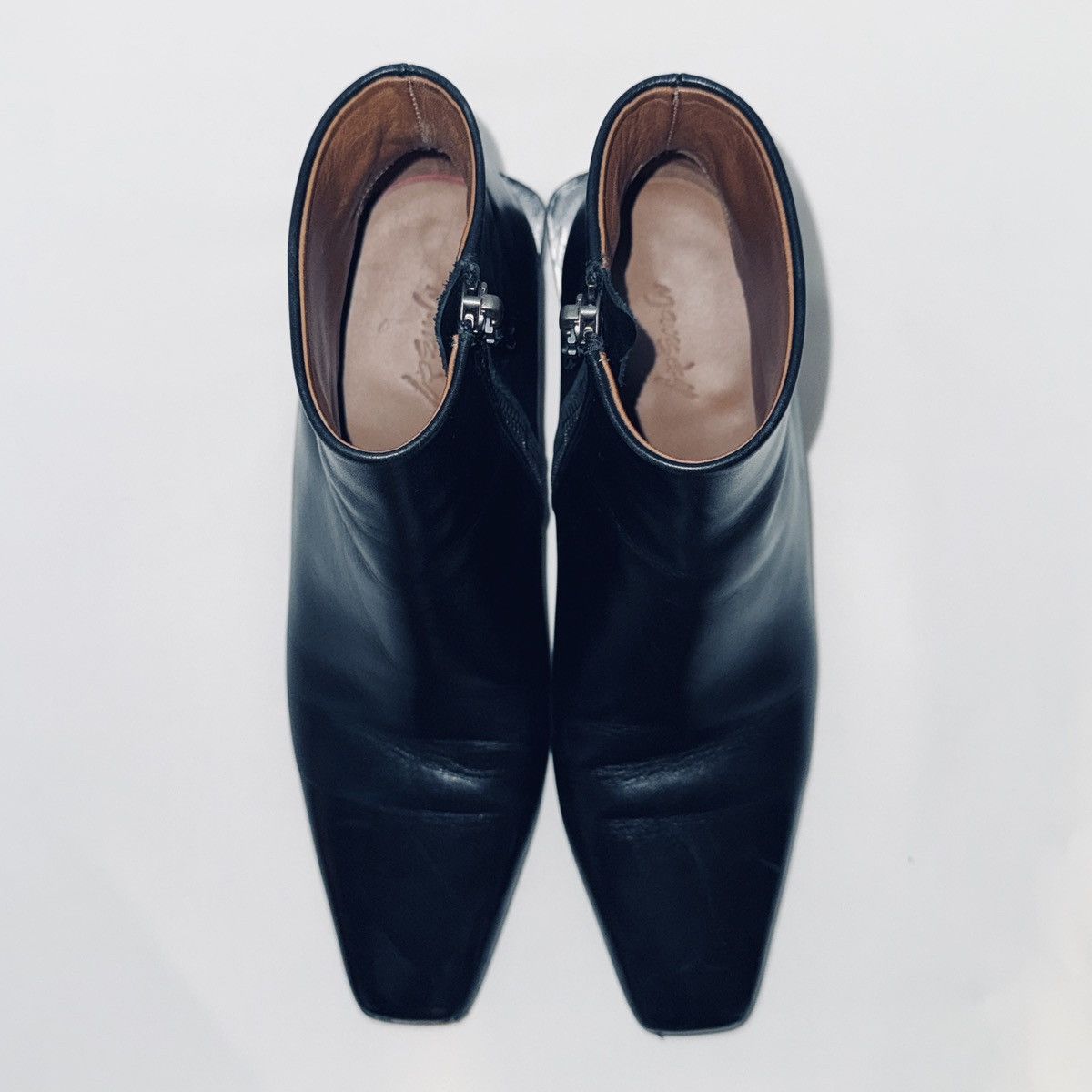 Marsell Marsèll Pannelletto Black Leather Ankle Boots Square Heel Size US 6.5 / IT 36.5 - 5 Thumbnail