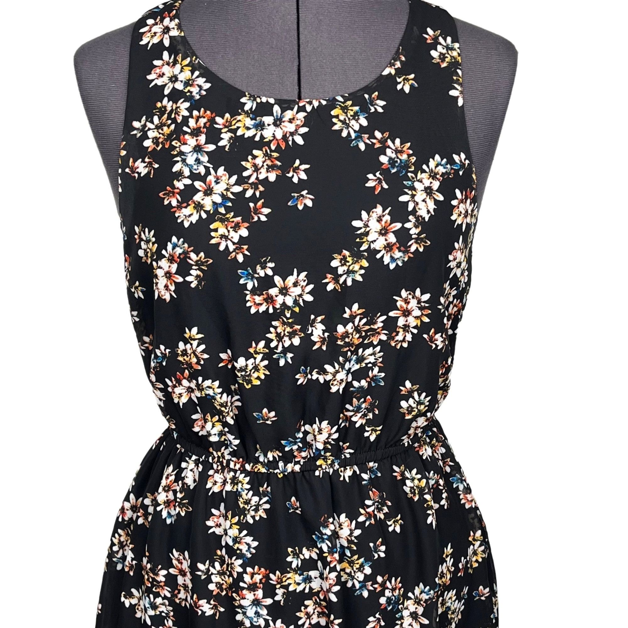 Other Xhilaration Women's Sleeveless Chiffon Dress Scoop-Neck Flor Size S / US 4 / IT 40 - 2 Thumbnail