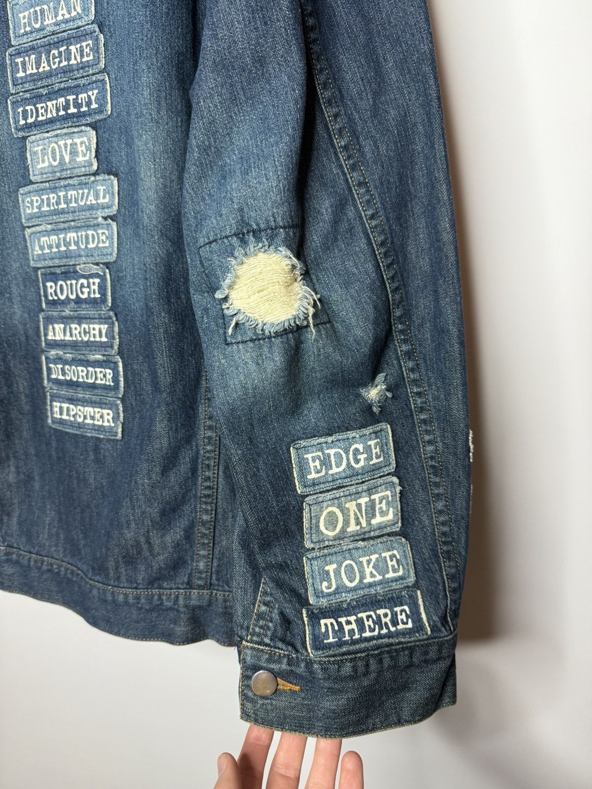 Number (N)ine Number Nine SS02 Modern Age Poem Denim Jacket Size US L / EU 52-54 / 3 - 8 Thumbnail