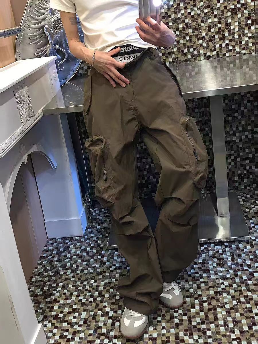 Japanese Brand × Vintage Brown Casual Baggy Work Pants Size US 32 / EU 48 - 4 Thumbnail