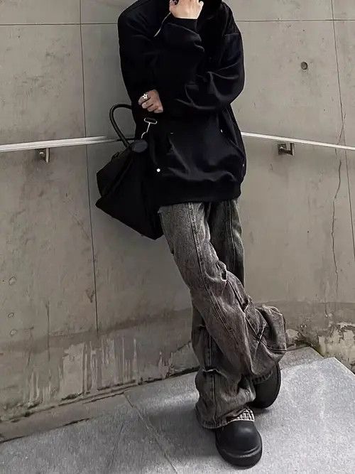 Japanese Brand × Jean Vintage side pleated micro-flare wide-leg jeans Size US 32 / EU 48 - 1 Thumbnail