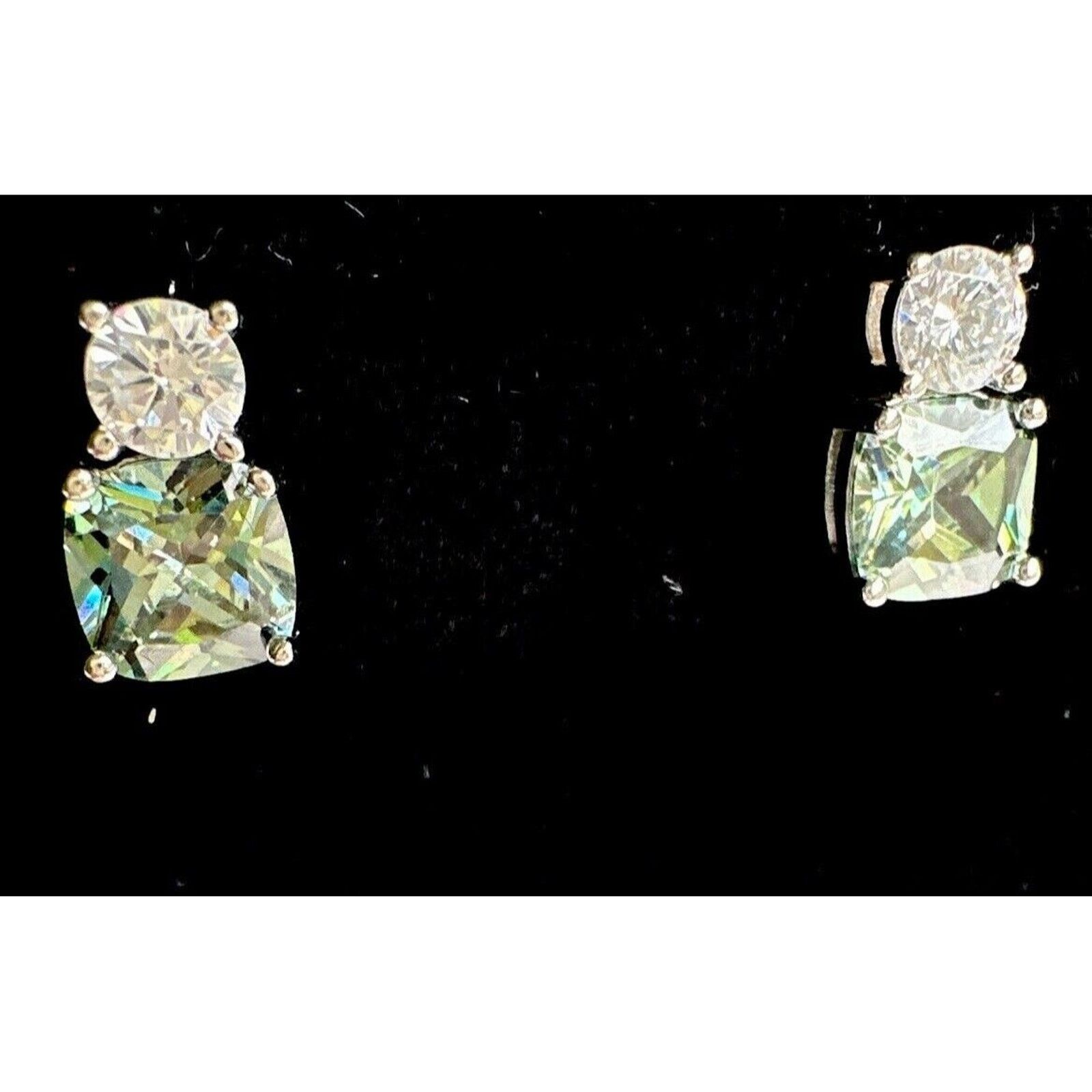 Other Cushion Cut 2.3ct Green Sapphire & Diamond .925 Silver Lab Size ONE SIZE - 3 Thumbnail