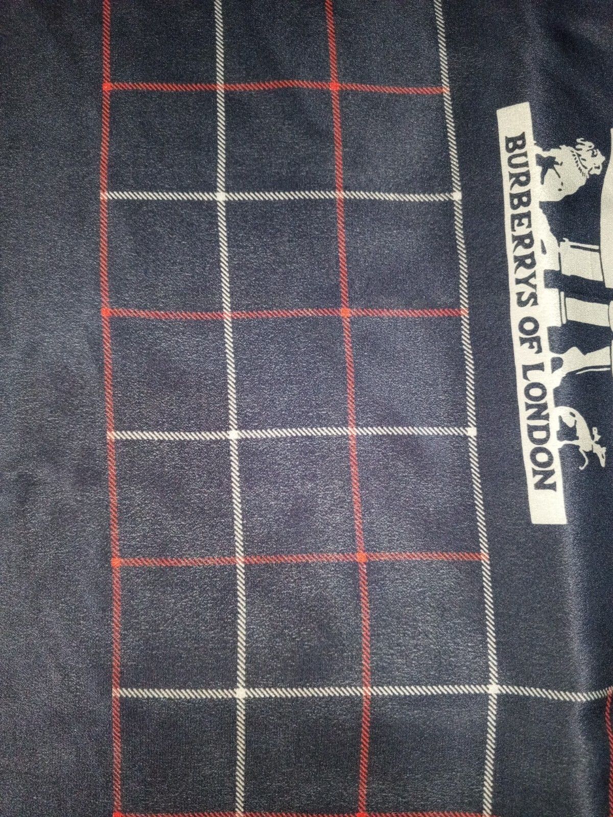 Burberry BURBERRY BB LONDON Novacheck Plaid Vintage Blue Silk Scarf Size ONE SIZE - 7 Thumbnail