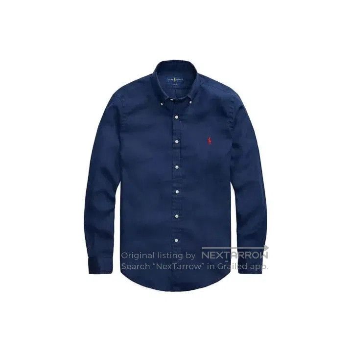Polo Ralph Lauren Polo Ralph Lauren Solid Logo Embroidered Long Sleeve Shirt. Size US XL / EU 56 / 4 - 1 Thumbnail