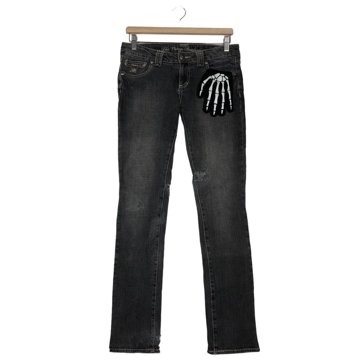 Japanese Brand PUNK DESIGN THE VINTAGE STANDARD SKINNY DISTRESSED DENIM Size US 30 / EU 46 - 2 Thumbnail