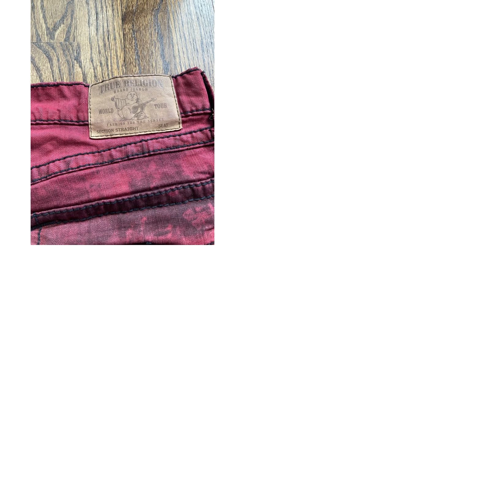 True Religion True Religion Jeans Mens Size 33 Red Straight Flap Pocket Y2K Stretch Big T Size US 33 - 9 Thumbnail