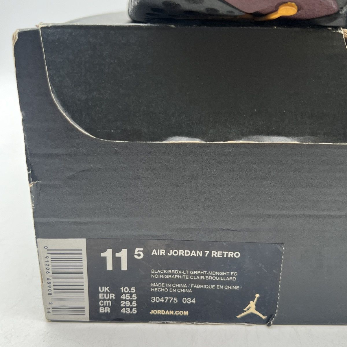 Jordan Brand Air Jordan 7 Bordeaux Size US 11.5 / EU 44-45 - 6 Thumbnail