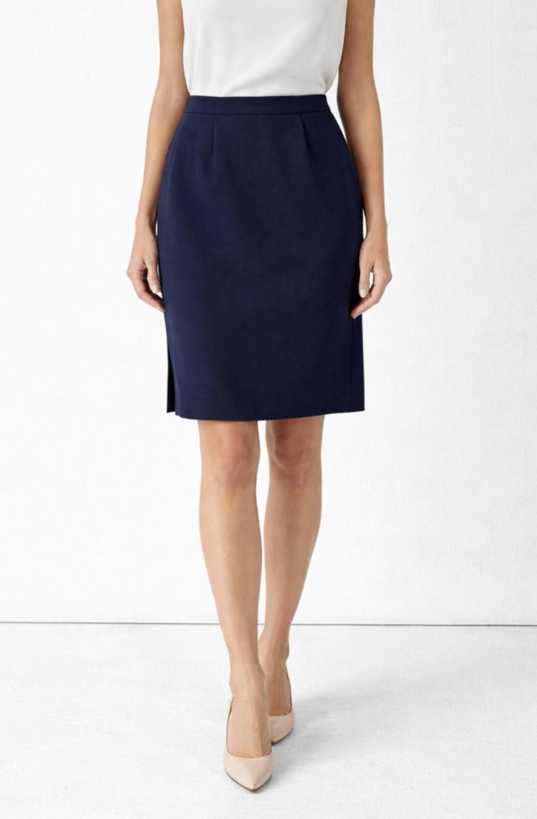 Other Vintage Paul Harris Navy Pencil Skirt Size 6 Small Classic Size 28" / US 6 / IT 42 - 1 Thumbnail