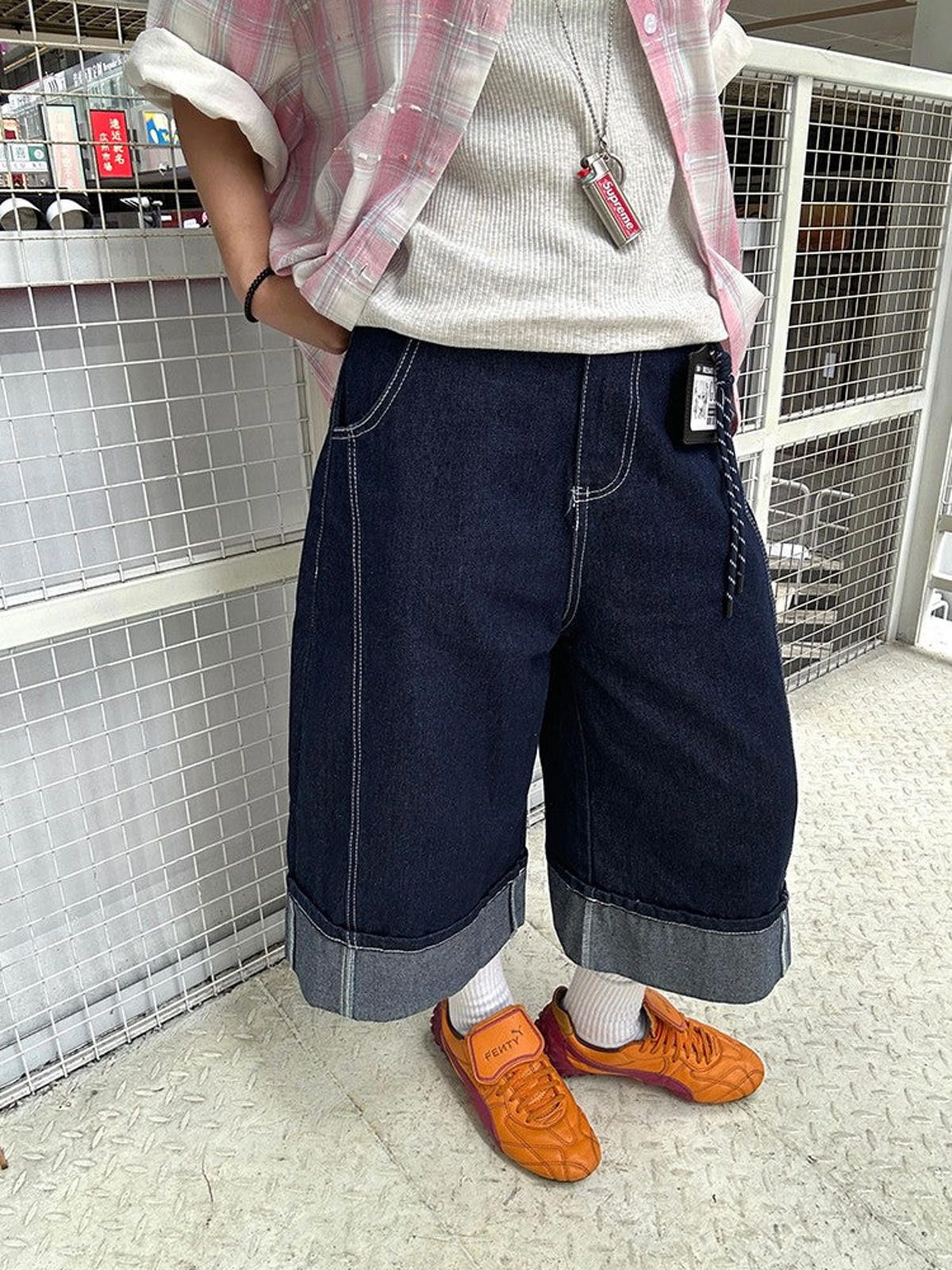 Jean Navy Blue Denim Jorts Size US 32 / EU 48 - 2 Thumbnail
