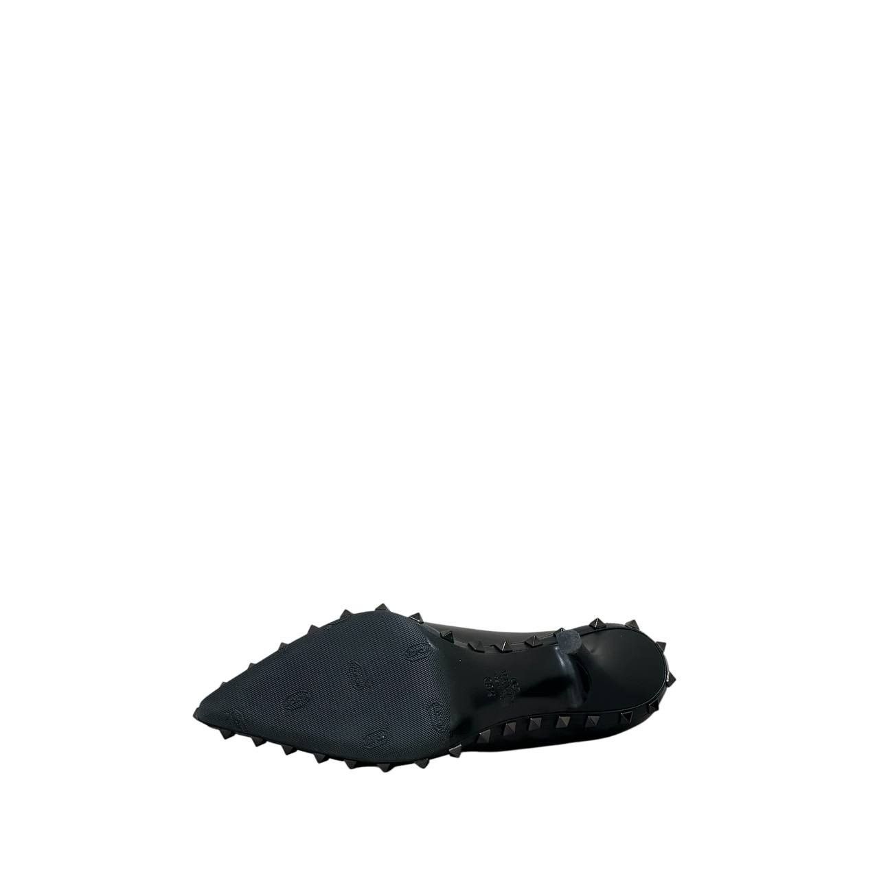 Valentino Valentino Rockstud 100 Leather Heels Pumps Black 38.5 Size US 8.5 / IT 38.5 - 8 Thumbnail