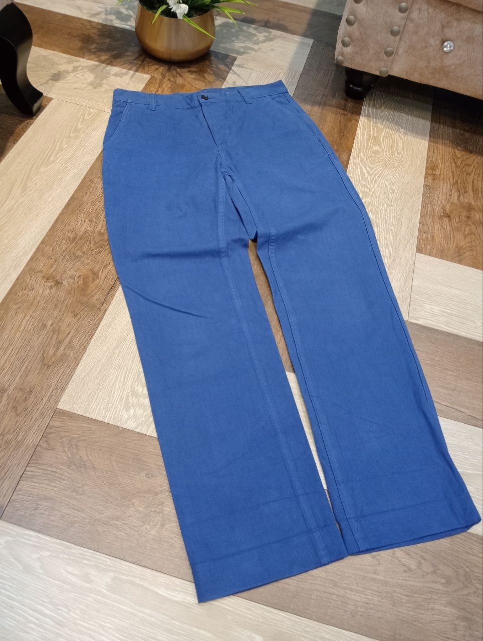 Margaret Howell MARGARET HOWELL BLUE COTTON PANTS Size US 30 / EU 46 - 3 Thumbnail
