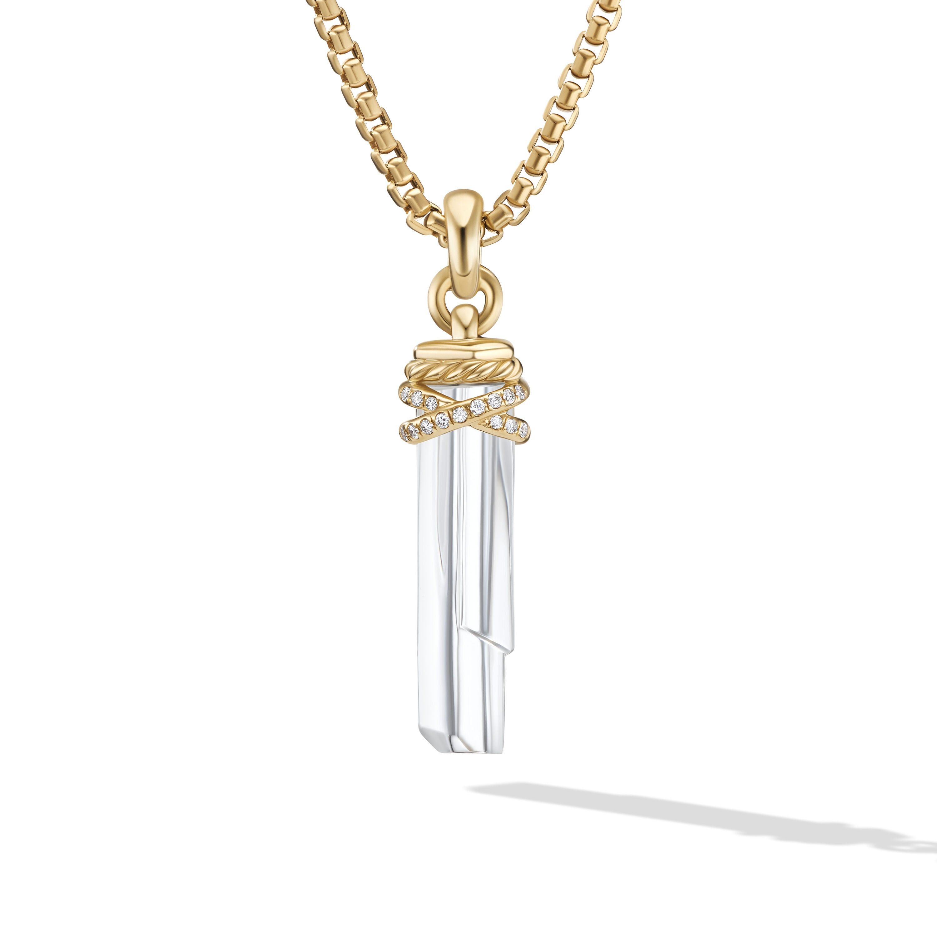 David Yurman o1w1db10625 D17553D Amulet in Crystal 18K Gold & Diamond Size ONE SIZE - 1 Thumbnail