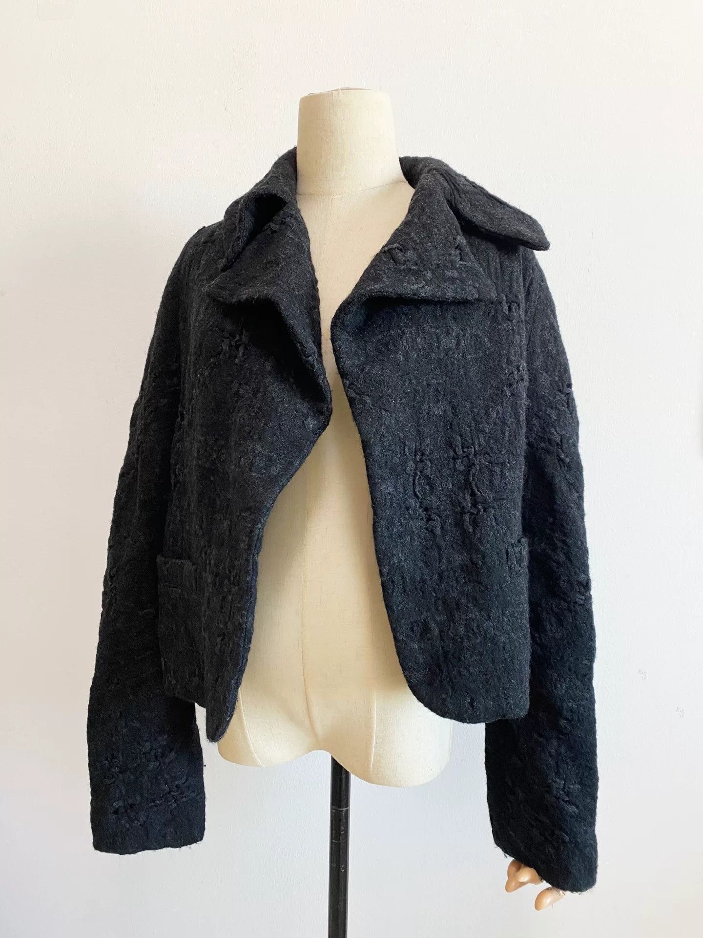 Y's Yohji Yamamoto Y's Woven Black Open Cardigan Size M / US 6-8 / IT 42-44 - 1 Thumbnail
