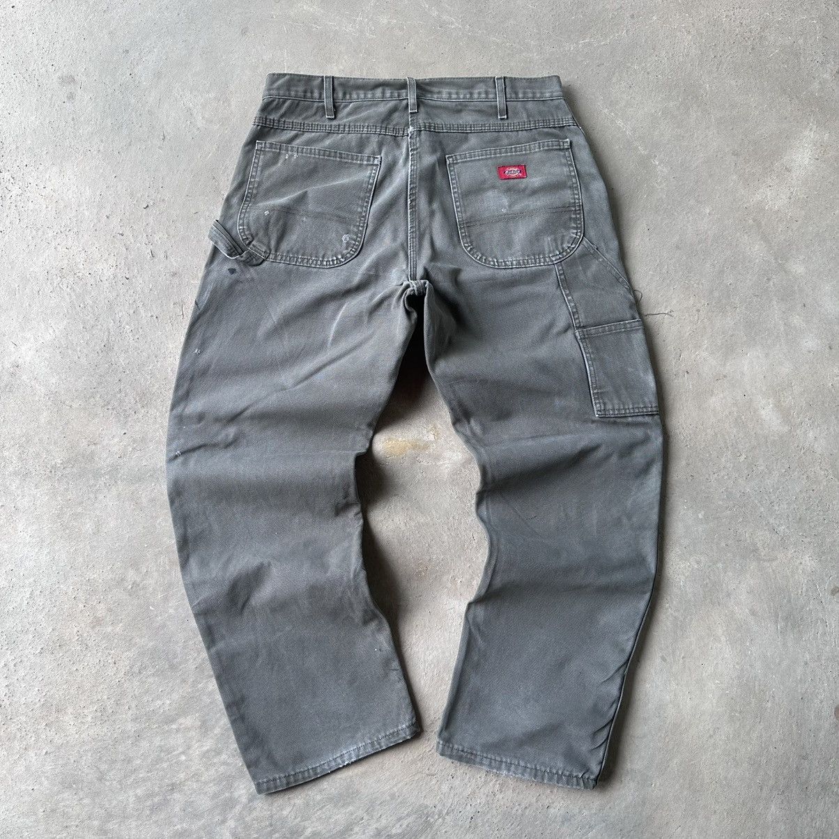 Carhartt × Dickies (35x30) Crazy Vintage Y2K Faded Dickies Carpenter Pants MOS Size US 35 - 4 Thumbnail