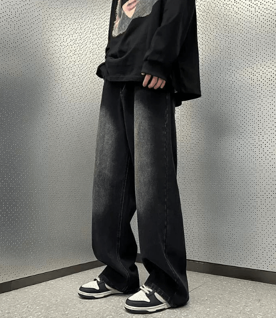 Vintage Retro men's loose distressed oversize casual jeans Size US 32 / EU 48 - 4 Thumbnail