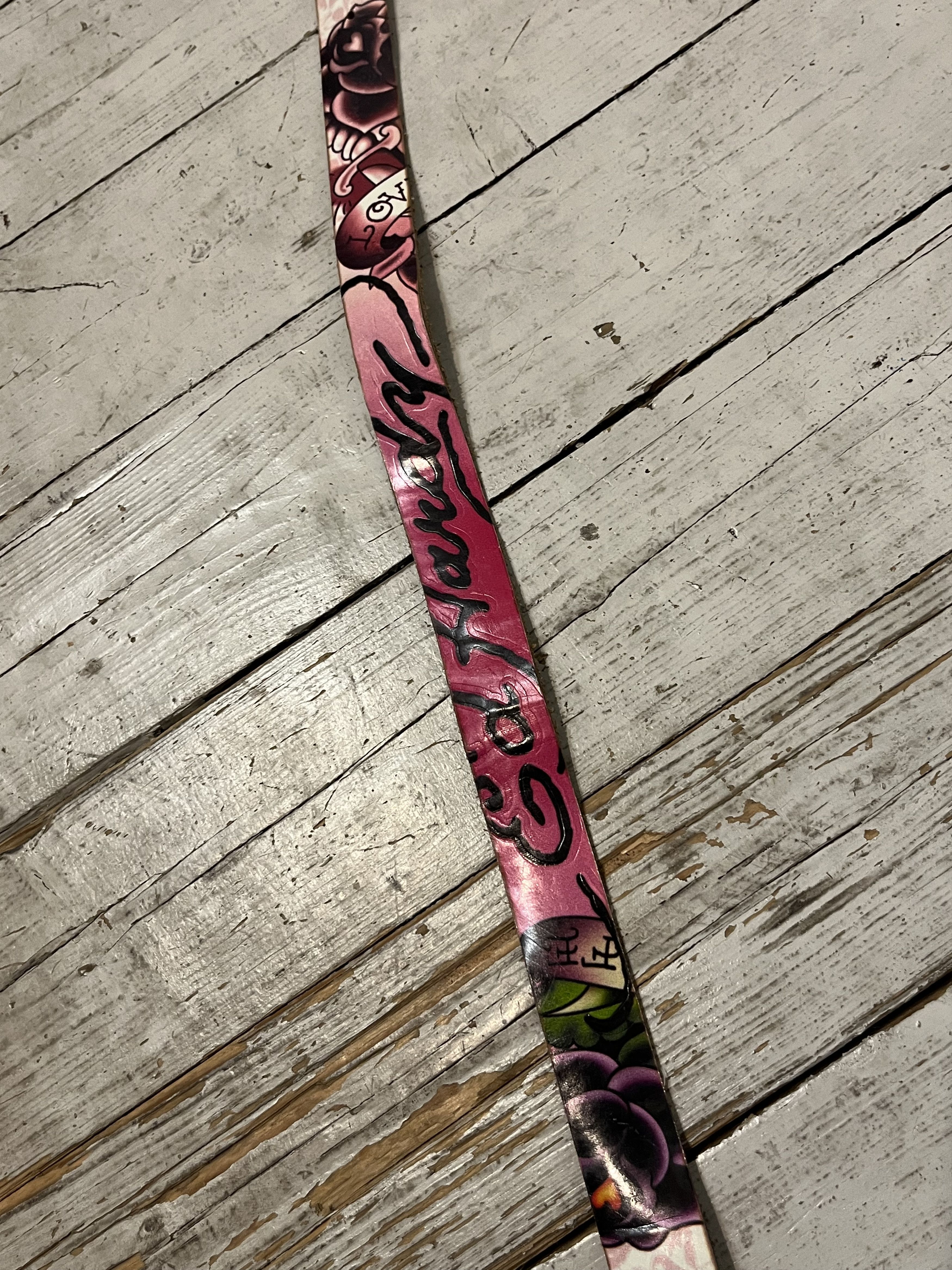 Christian Audigier × Ed Hardy Vintage Christian Audigier Ed Hardy Leather AOP Belt y2k Size ONE SIZE - 4 Thumbnail