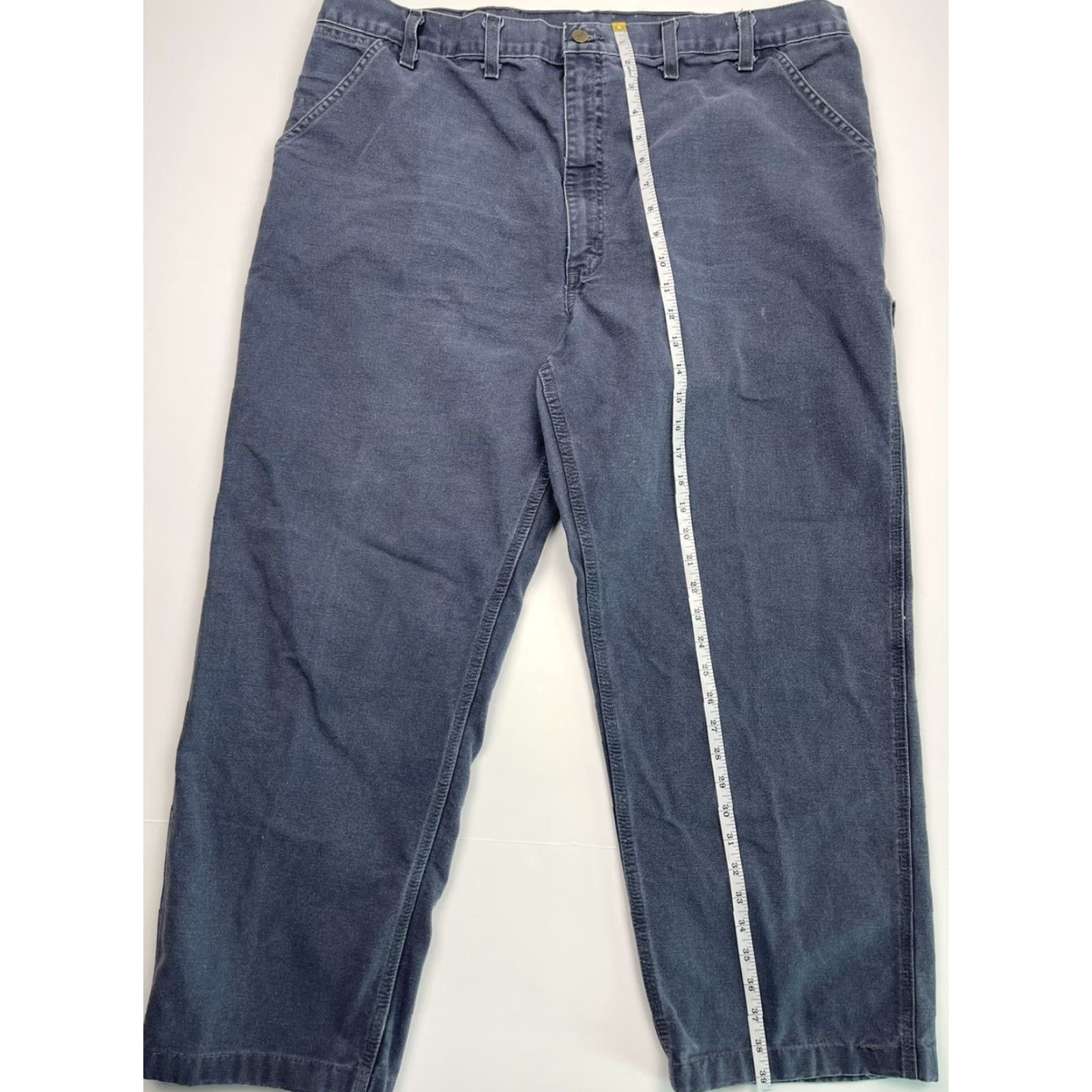Carhartt VINTAGE Carhartt B11 Carpenter Duck Canvas Pants 40x32 Blue Workwear Mens Size US 40 / EU 56 - 6 Thumbnail