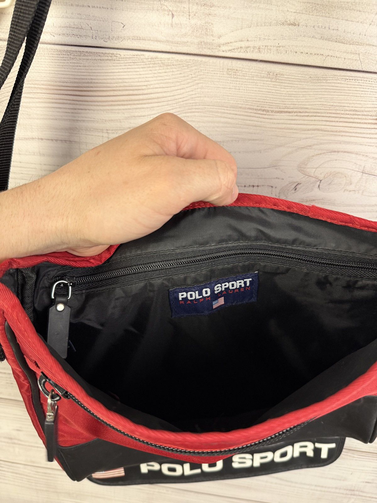 Polo Ralph Lauren 🔥🇺🇸VINTAGE POLO SPORT BAG MESSENGER Y2K 🇺🇸🔥 Size ONE SIZE - 13 Thumbnail