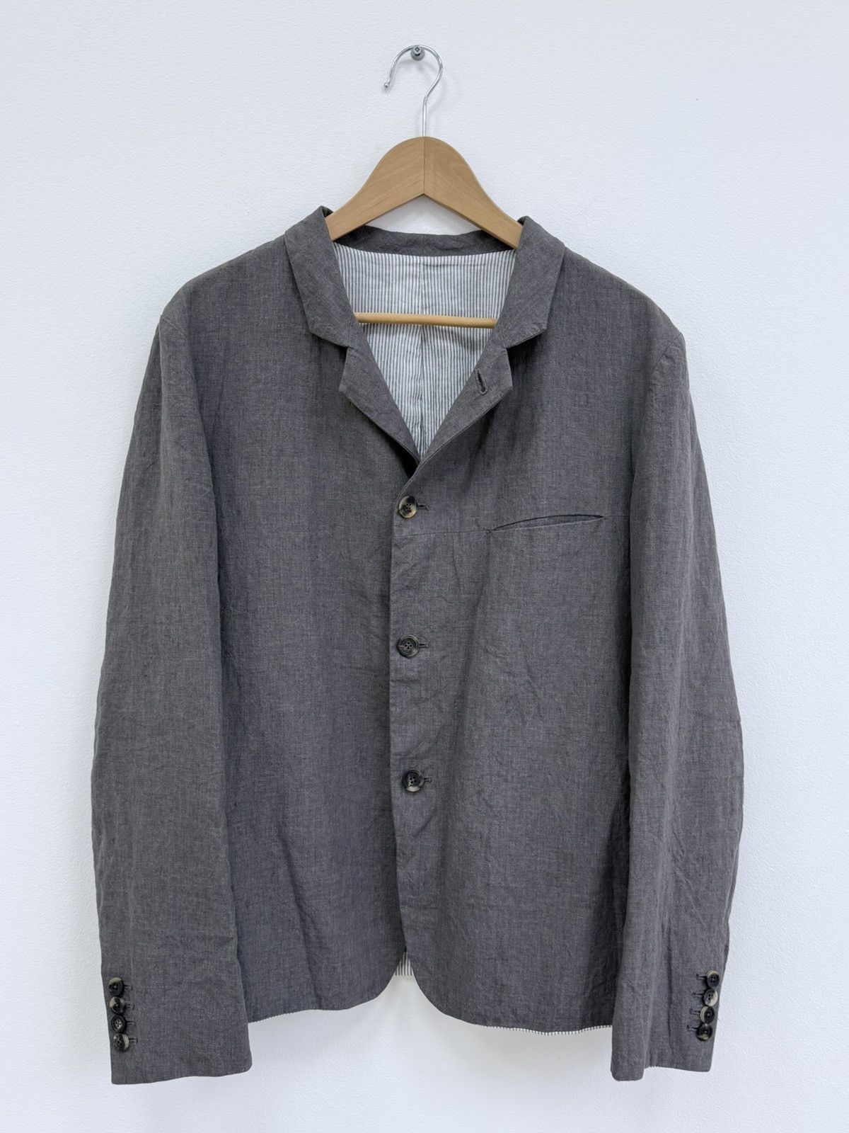 Forme D'Expression Forme Dexpression Gray Linen Jacket + Pants Suit Size 38R - 2 Thumbnail