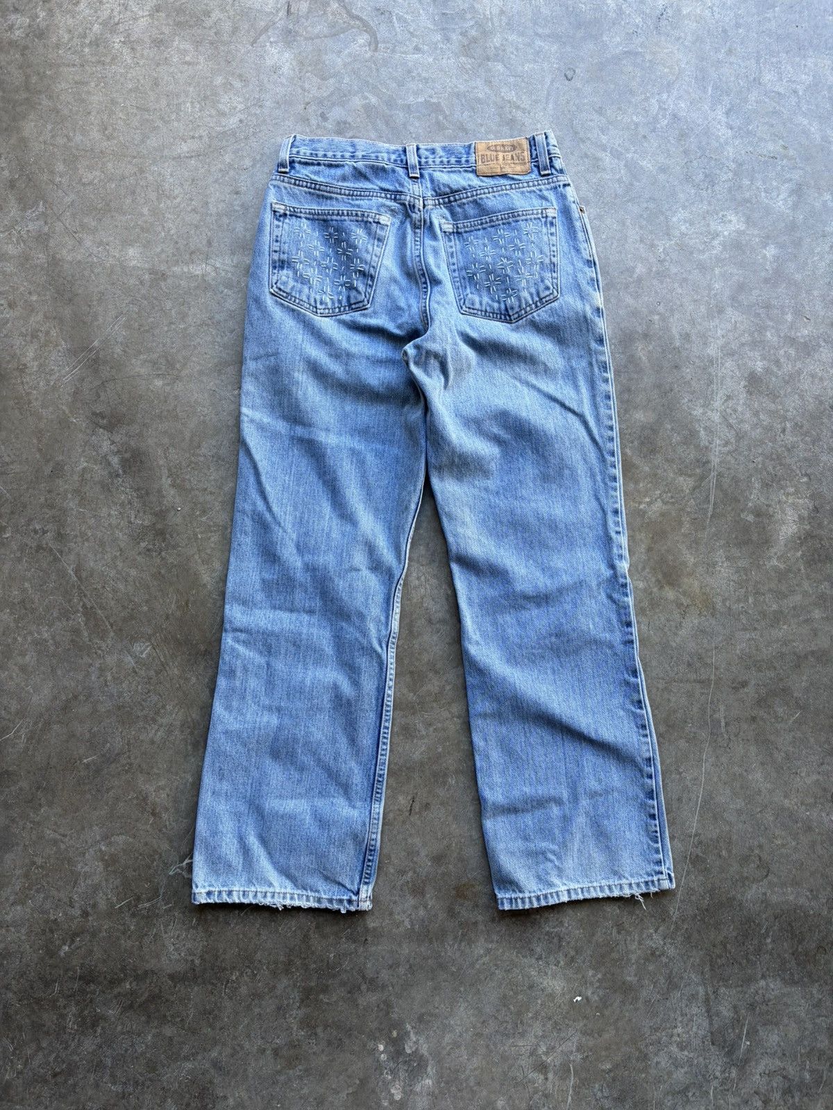 Old Navy Vintage Gap Jeans Custom Embroidered Baggy Denim Sz 30x30 Size US 30 / EU 46 - 5 Thumbnail
