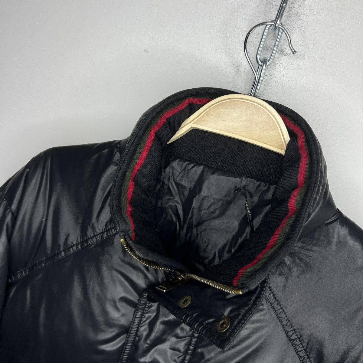Gucci Gucci Puffer Jacket Goose Down Black Shiny Nylon Size US XL / EU 56 / 4 - 7 Thumbnail
