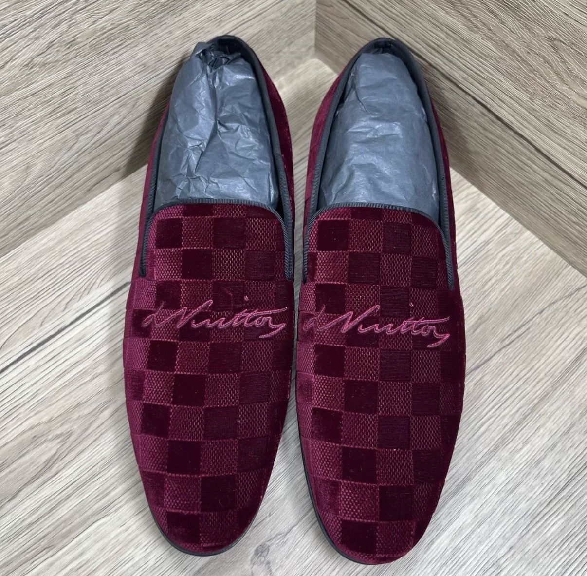 Louis Vuitton Louis Vuitton Auteuil Red Damier Loafers J41 Size US 7.5 / EU 40-41 - 2 Thumbnail