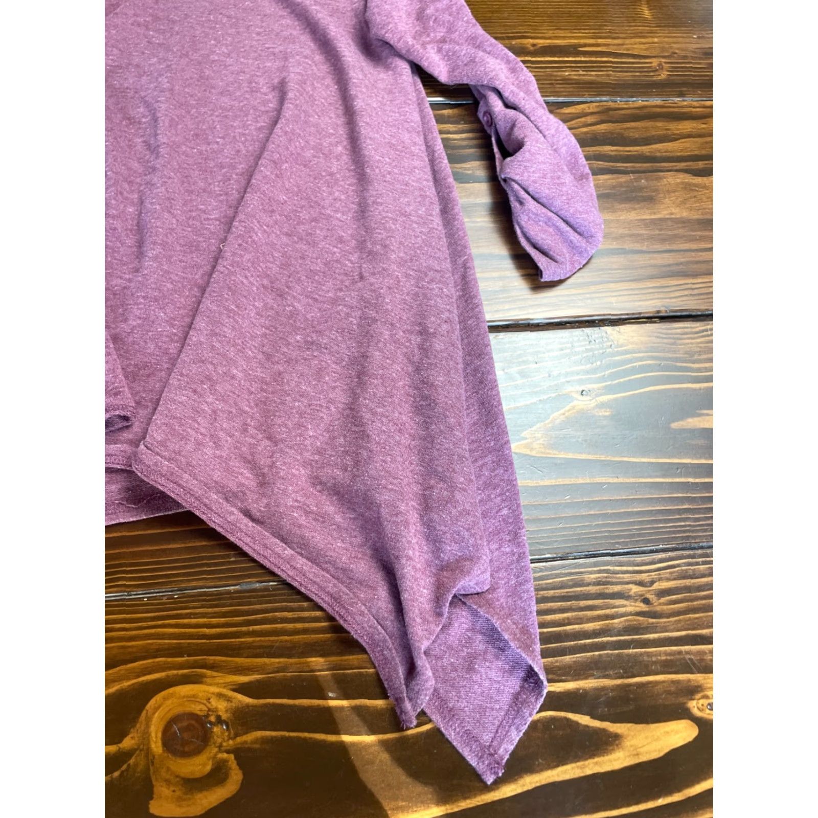 Vintage She + Sky Sweater Womens Size Small Burgundy Asymmetrical Cowl Neck Pullover Size S / US 4 / IT 40 - 3 Thumbnail