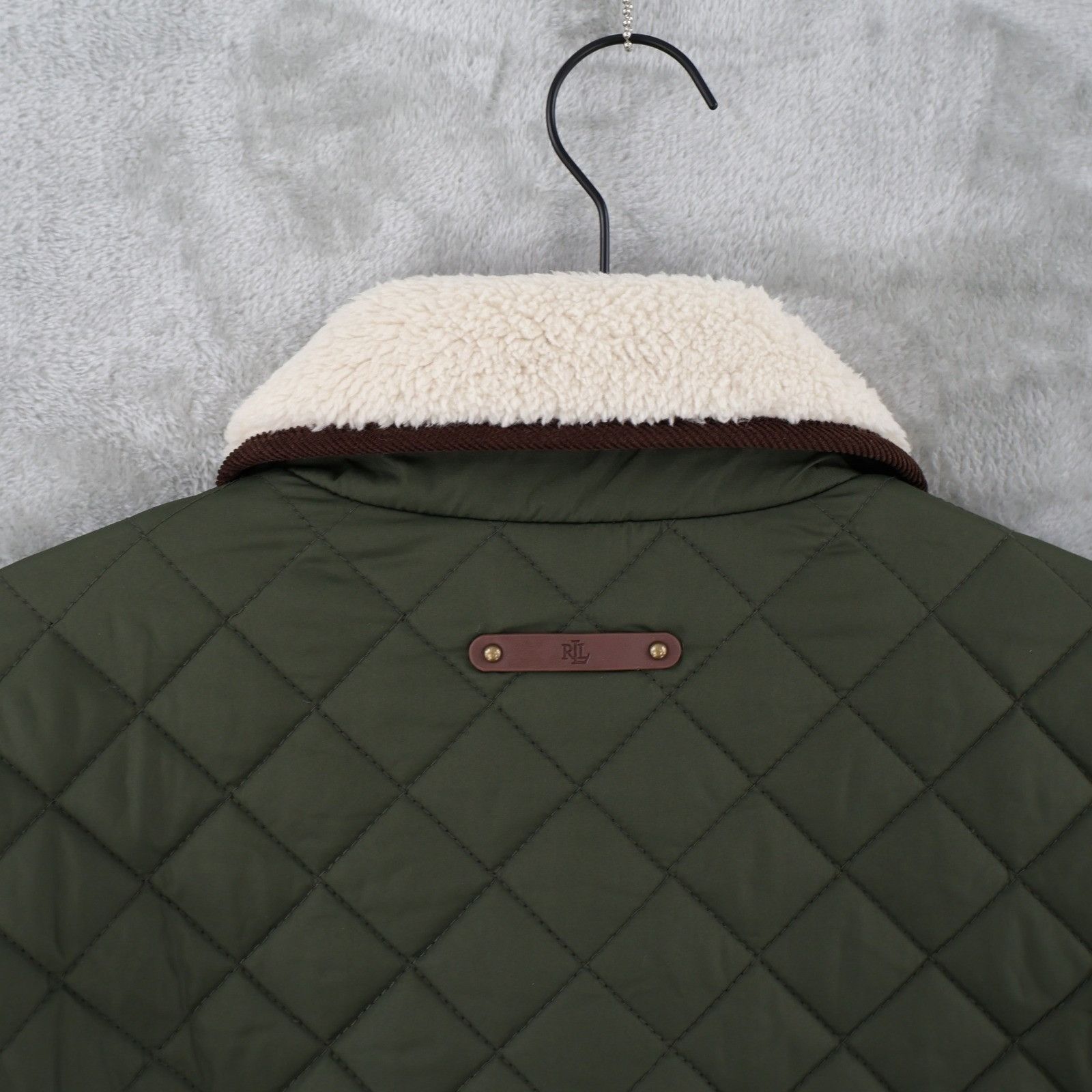 Lauren Ralph Lauren Lauren Ralph Lauren Faux-Sherpa-Collar Quilted Coat Womens L Size L / US 10 / IT 46 - 8 Thumbnail