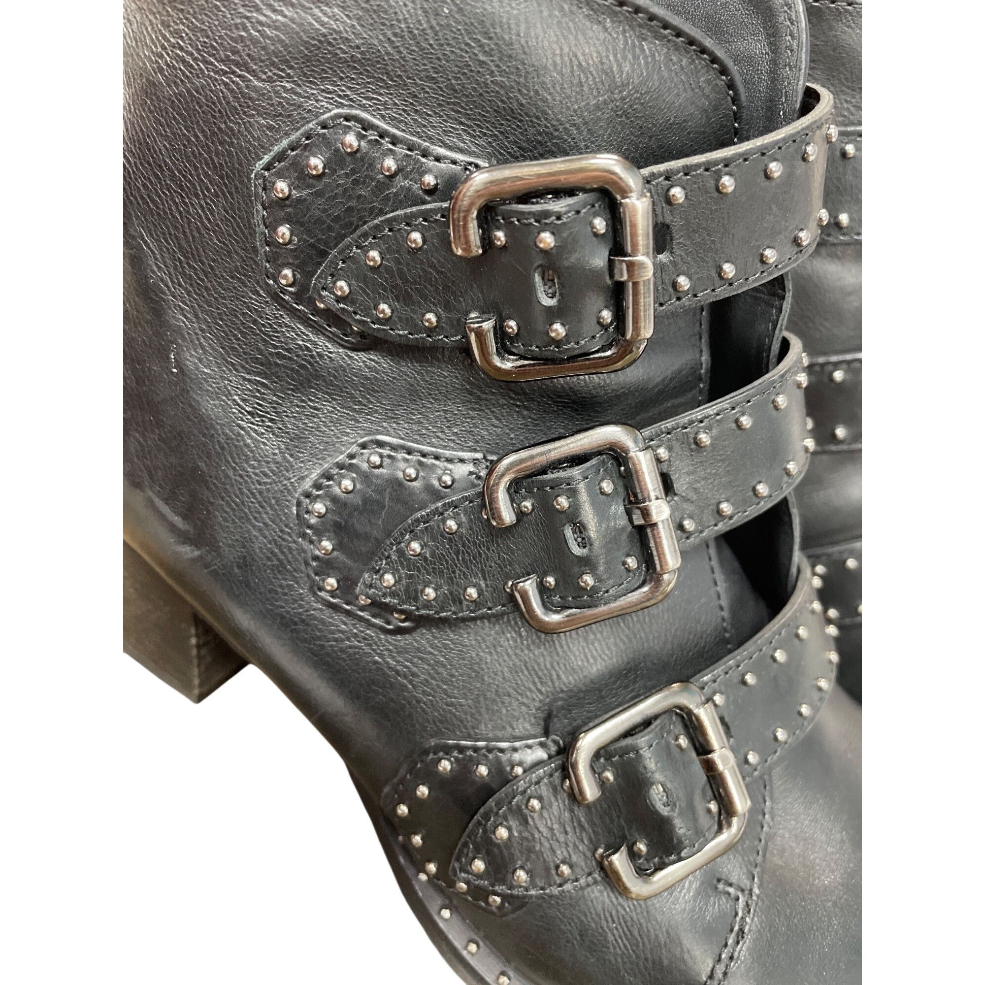 Other Paul Green Womans Black leather studed moto ankle boots sz 5 Size US 5.5 / IT 35.5 - 17 Thumbnail