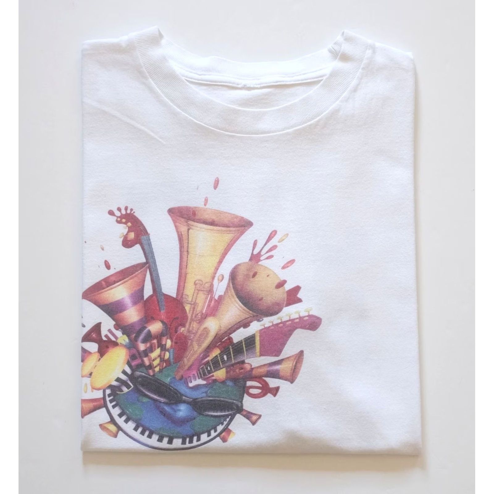 Etro VTG JVC JAZZ FESTIVAL 90s RETRO 1998 TOUR MUSIC GRAPHIC T SHIRT WHITE SZ XL MENs Size US XL / EU 56 / 4 - 5 Thumbnail