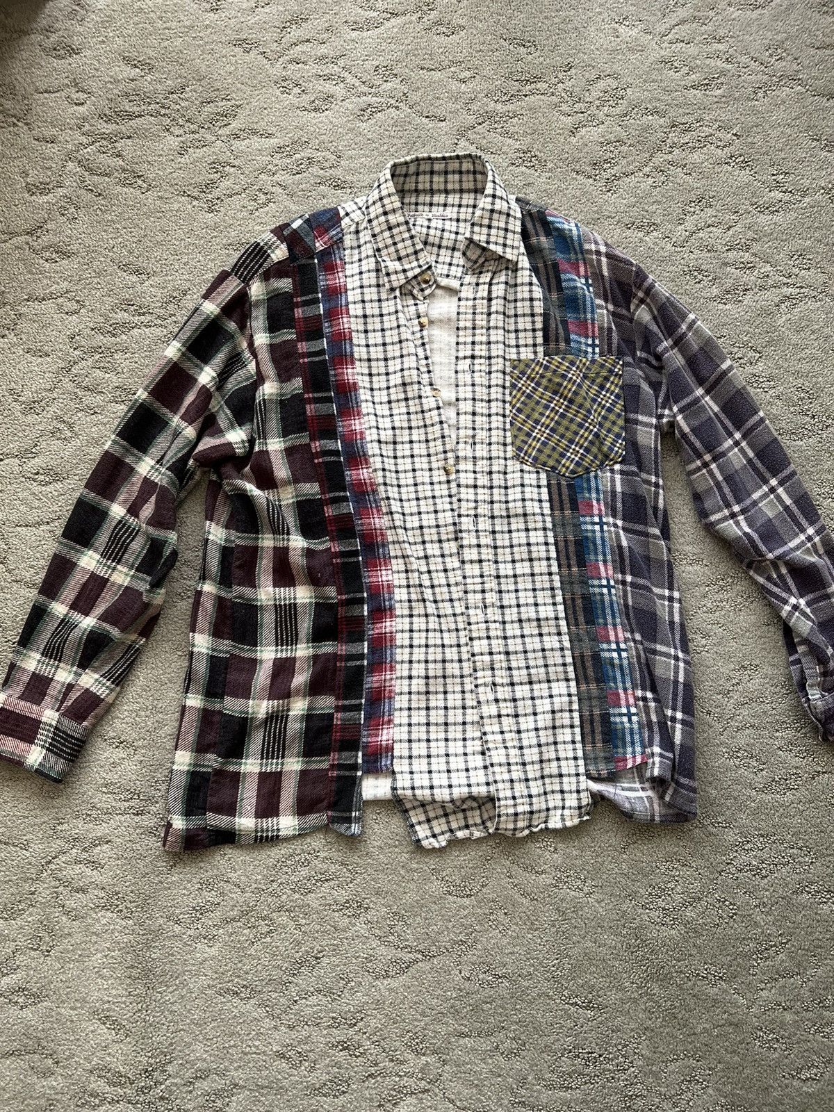 Needles 7 cuts rework patchwork flannel | Grailed