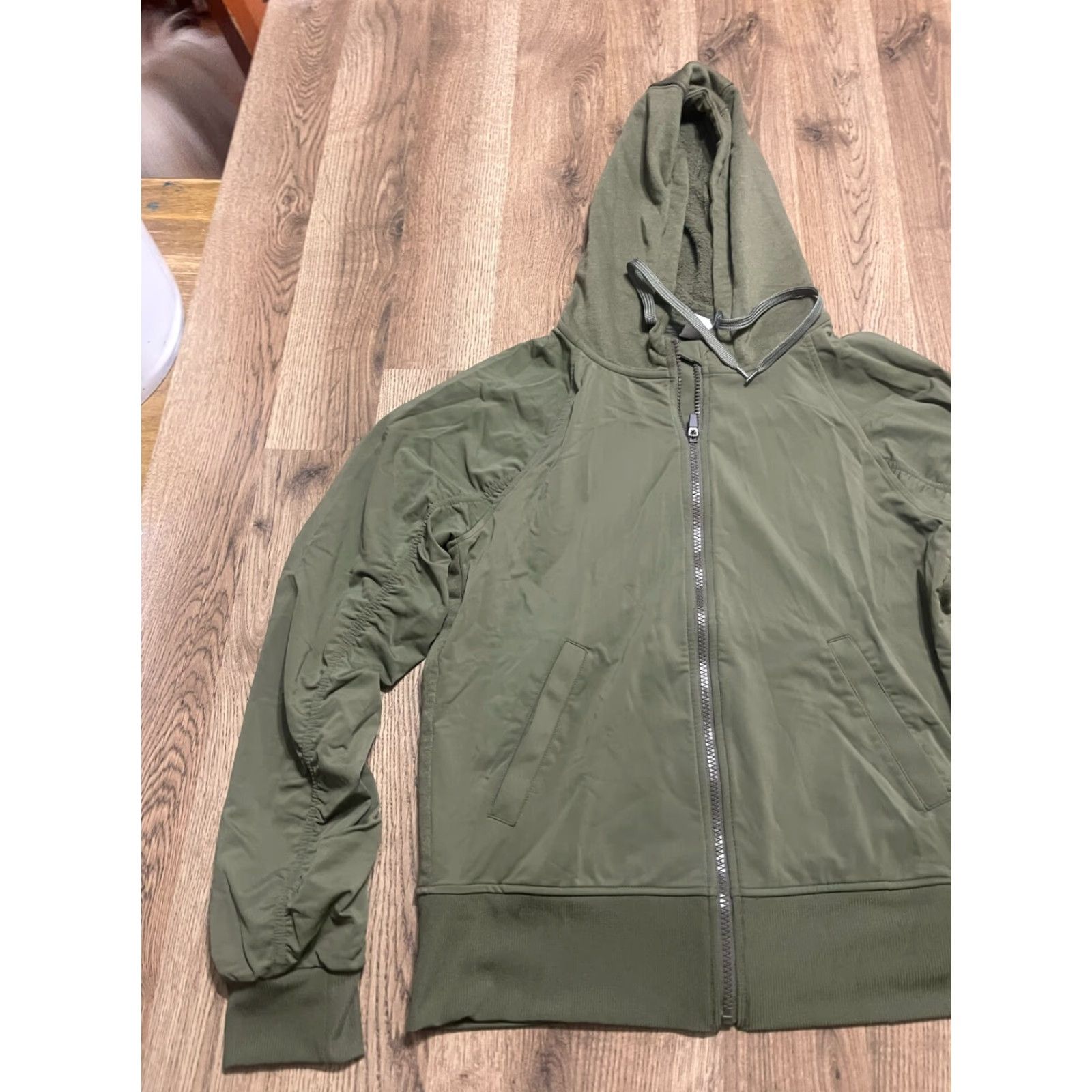 Athletic Works Athletic Works Hoodie Women's Medium Green Sweatshirt Full Zip Long Sleeve Size M / US 6-8 / IT 42-44 - 3 Thumbnail
