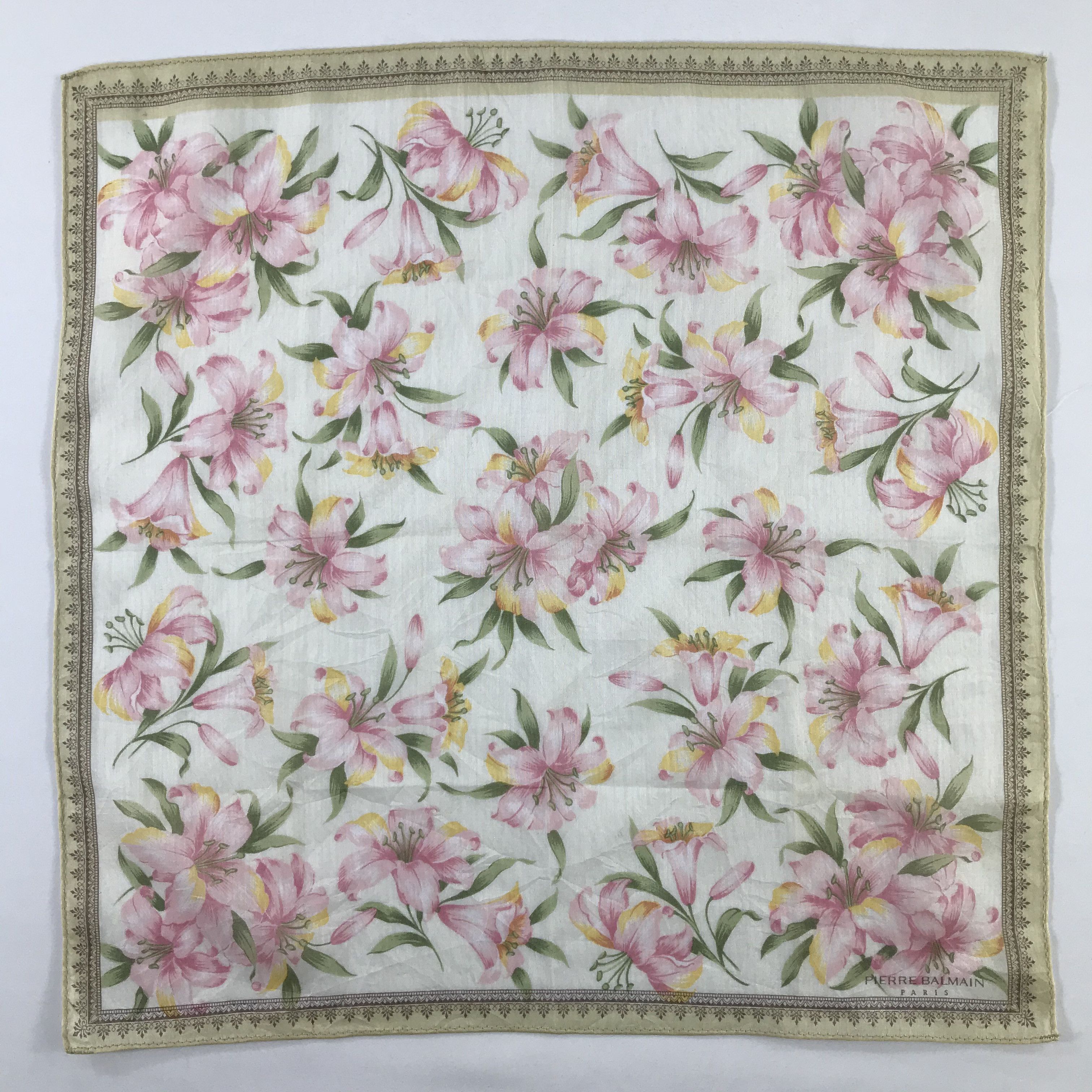 Pierre Balmain × Vintage Pierre Balmain Bandana / Handkerchief / Neckerchief - S597 Size ONE SIZE - 1 Thumbnail