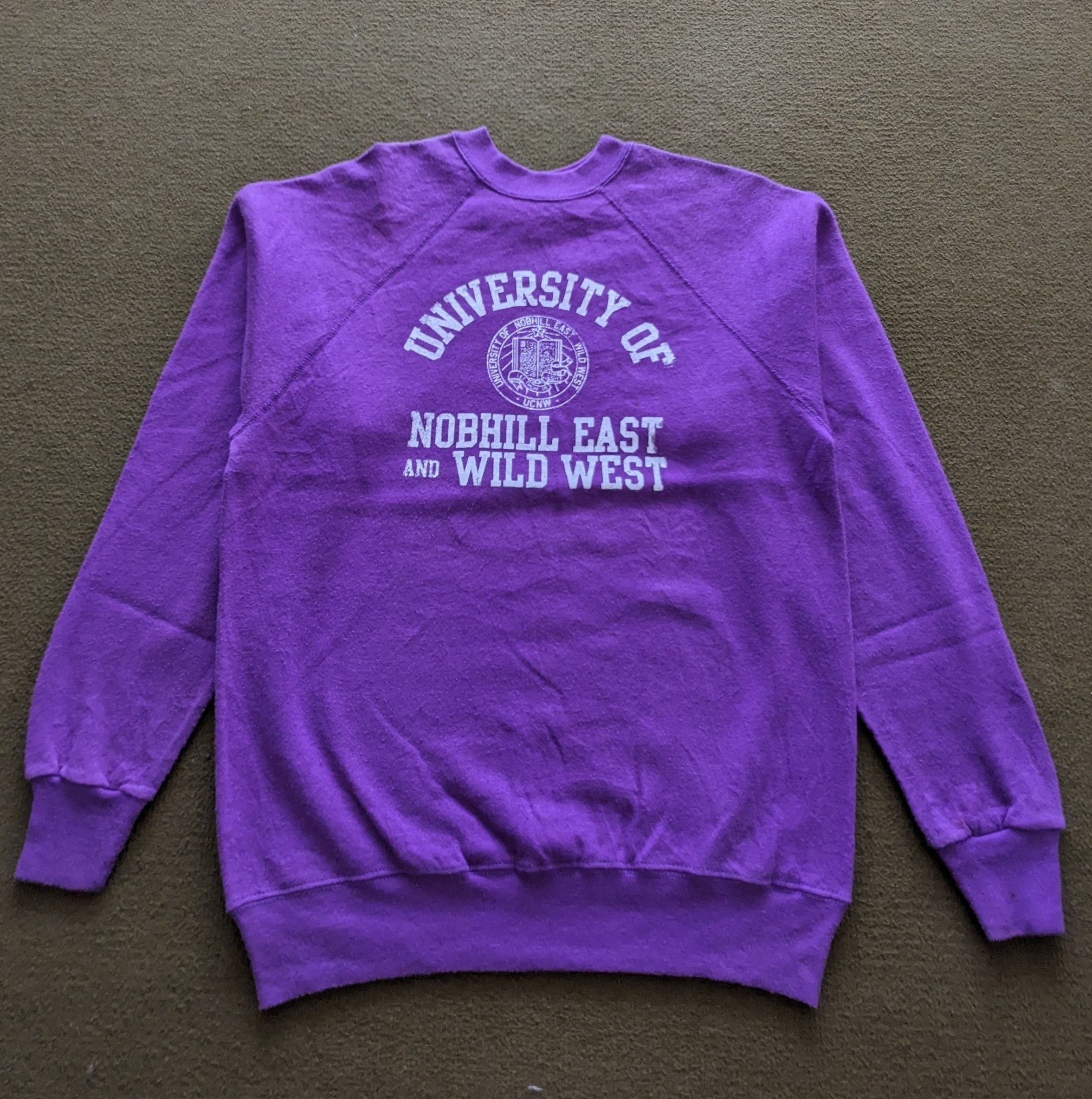 Vintage Vintage University Of Nobhill East And Wild West Sweatshirt Size US S / EU 44-46 / 1 - 1 Thumbnail