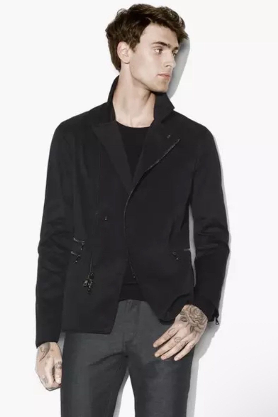 John Varvatos Asymmetric Rider Jacket Size EU 50 USA 40 medium Size US M / EU 48-50 / 2 - 1 Thumbnail