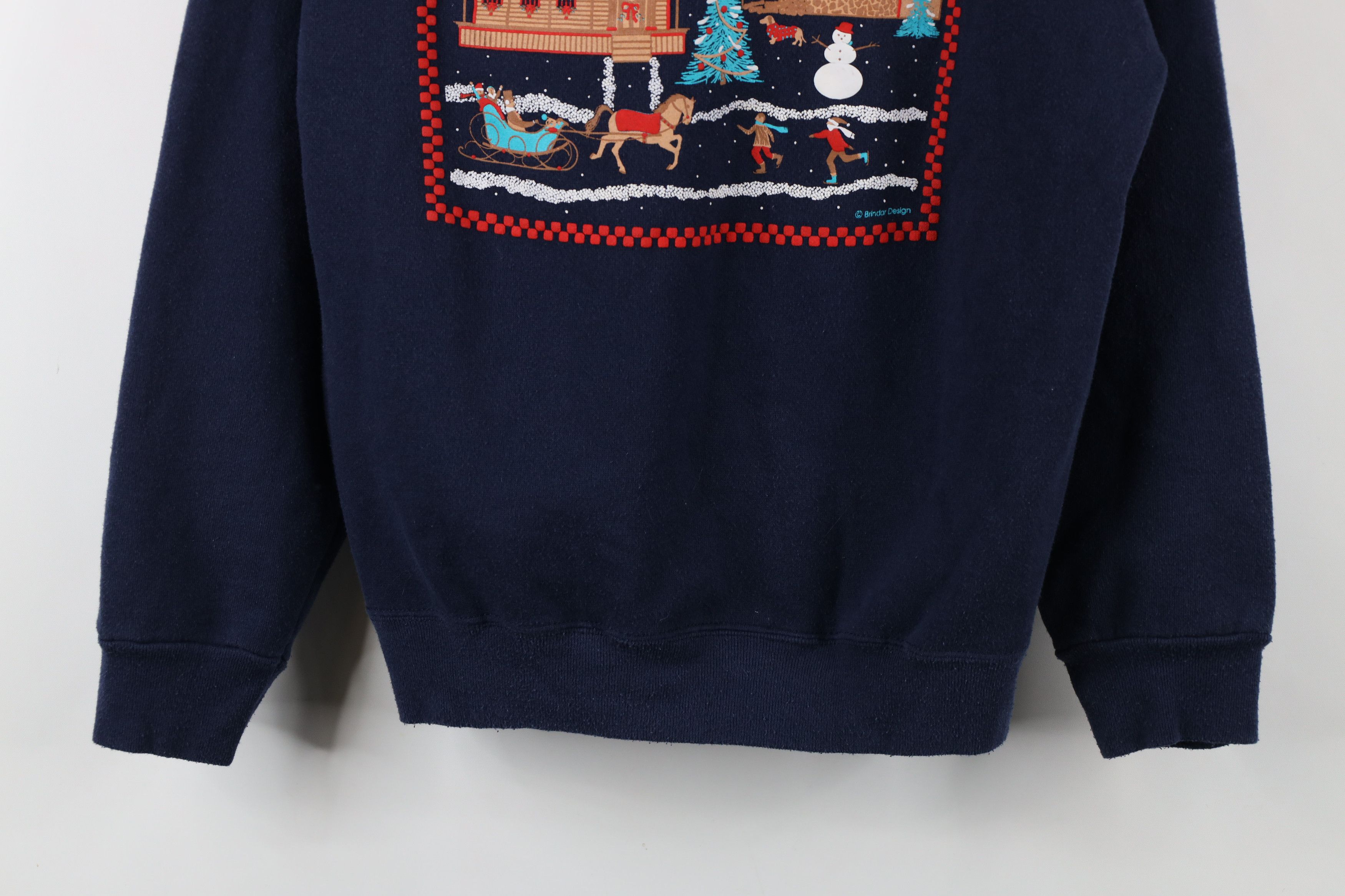 Vintage Vintage 90s Streetwear Christmas Collared Sweatshirt USA Size L / US 10 / IT 46 - 3 Thumbnail