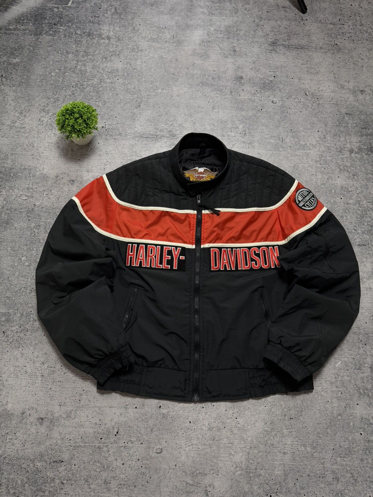 Harley Davidson Harley Davidson Motorcycle Racing Nylon Y2K VTG Jacket Size US XL / EU 56 / 4 - 2 Thumbnail