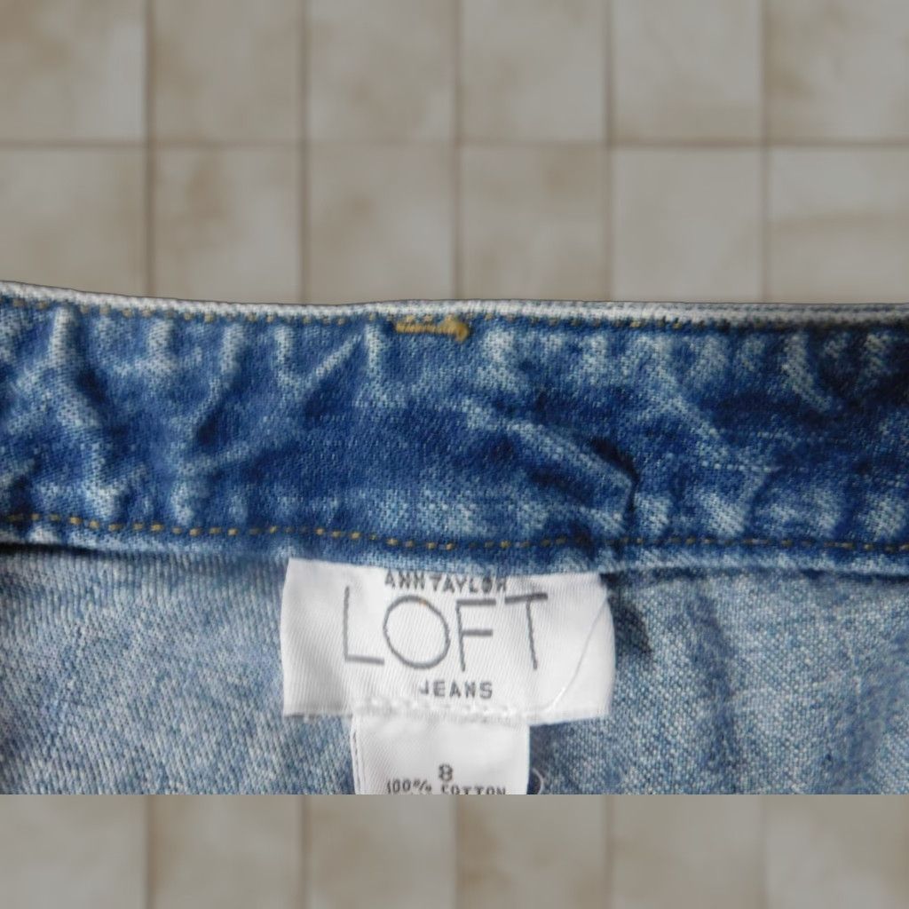 Loft LOFT Jeans Women 8 Blue Straight Denim Regular 31in Inseam Zip Pockets Stretch Designer Vintage No Size 30" / US 8 / IT 44 - 1 Thumbnail