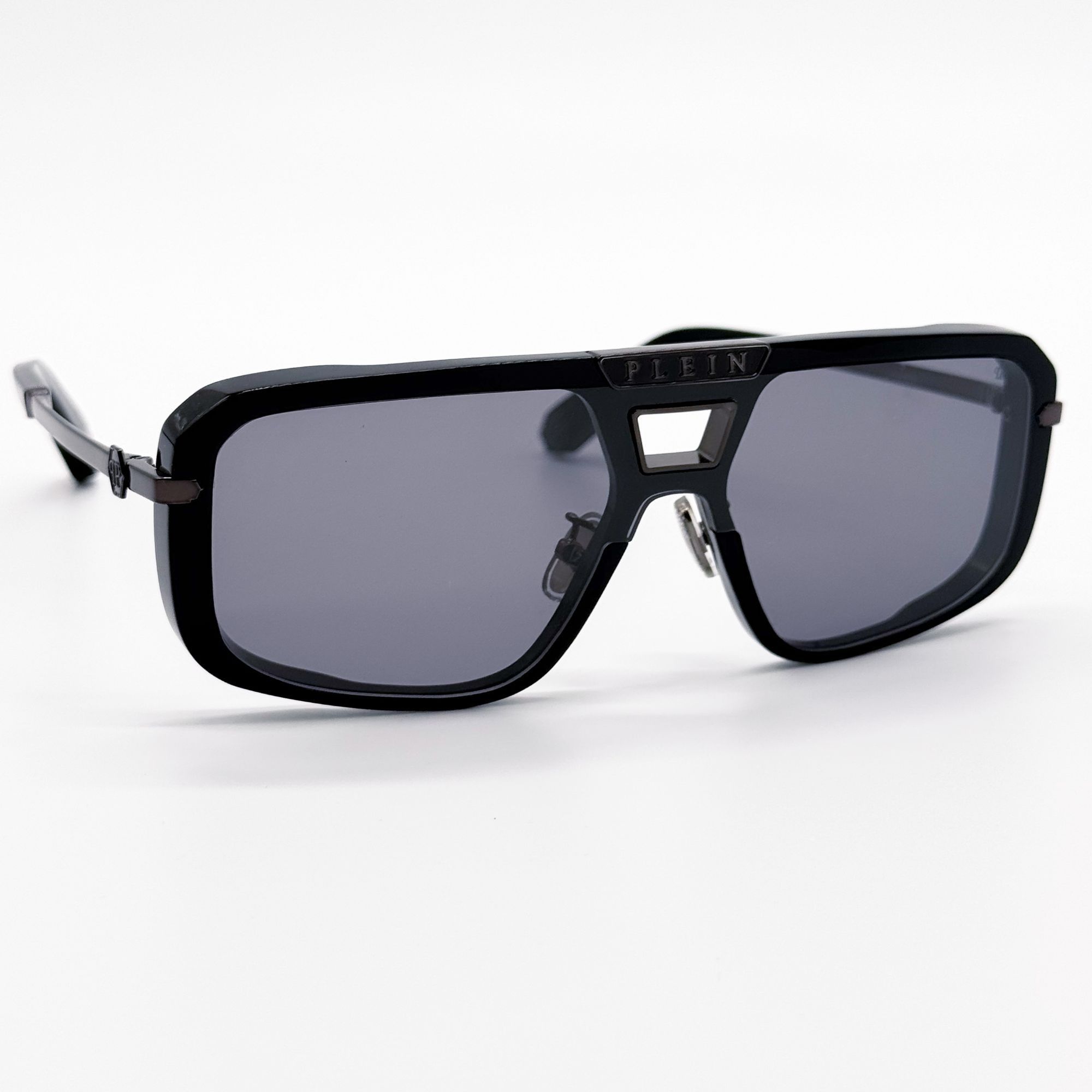 Philipp Plein NEW PHILIPP PLEIN SUNGLASSES SPP008M 700X SHIELD BLACK MEN Size ONE SIZE - 2 Thumbnail