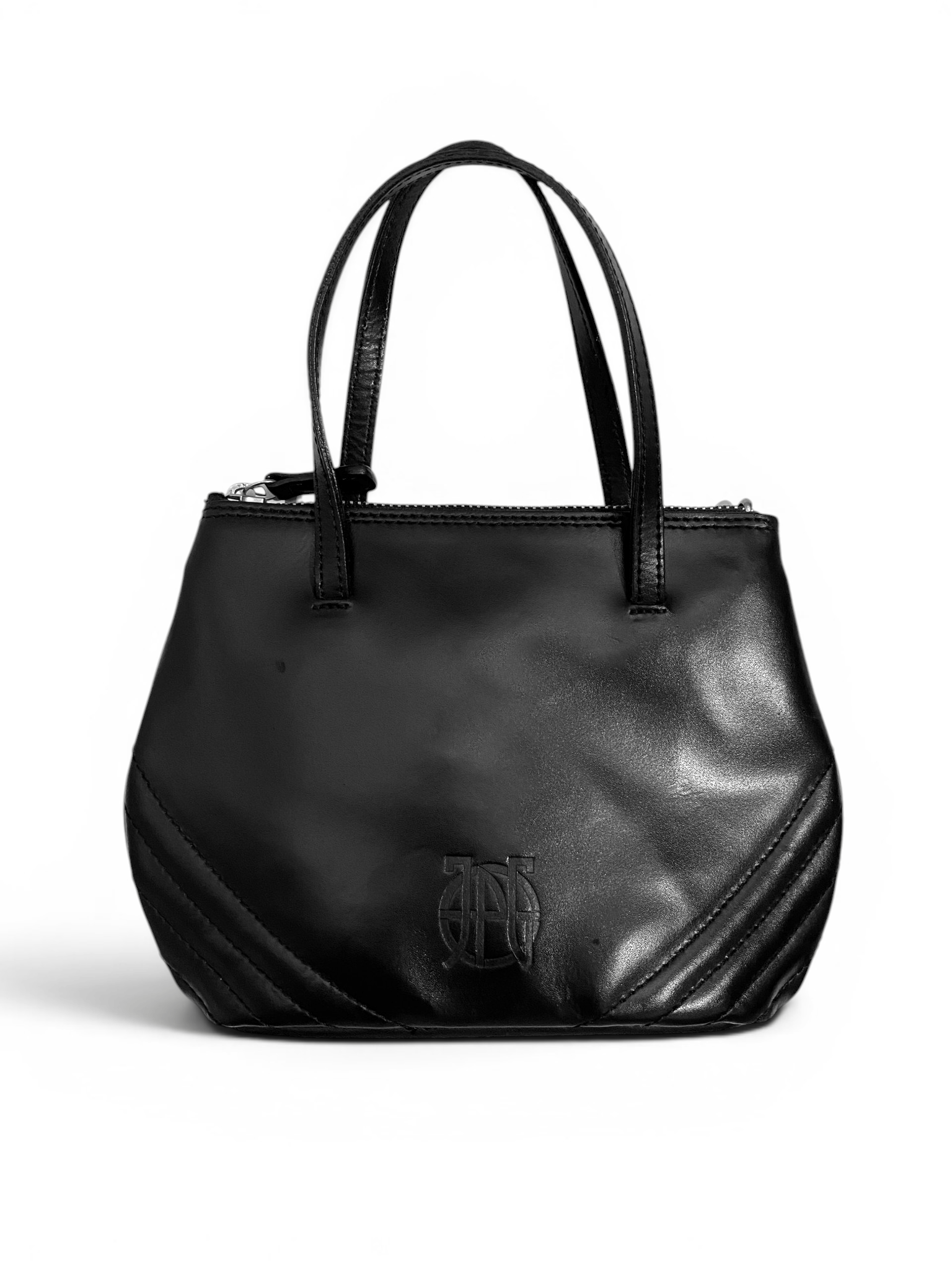 Jean Paul Gaultier Jean Paul Gaultier Logo Leather Black Small Handbag Baby Bag Size ONE SIZE - 1 Thumbnail