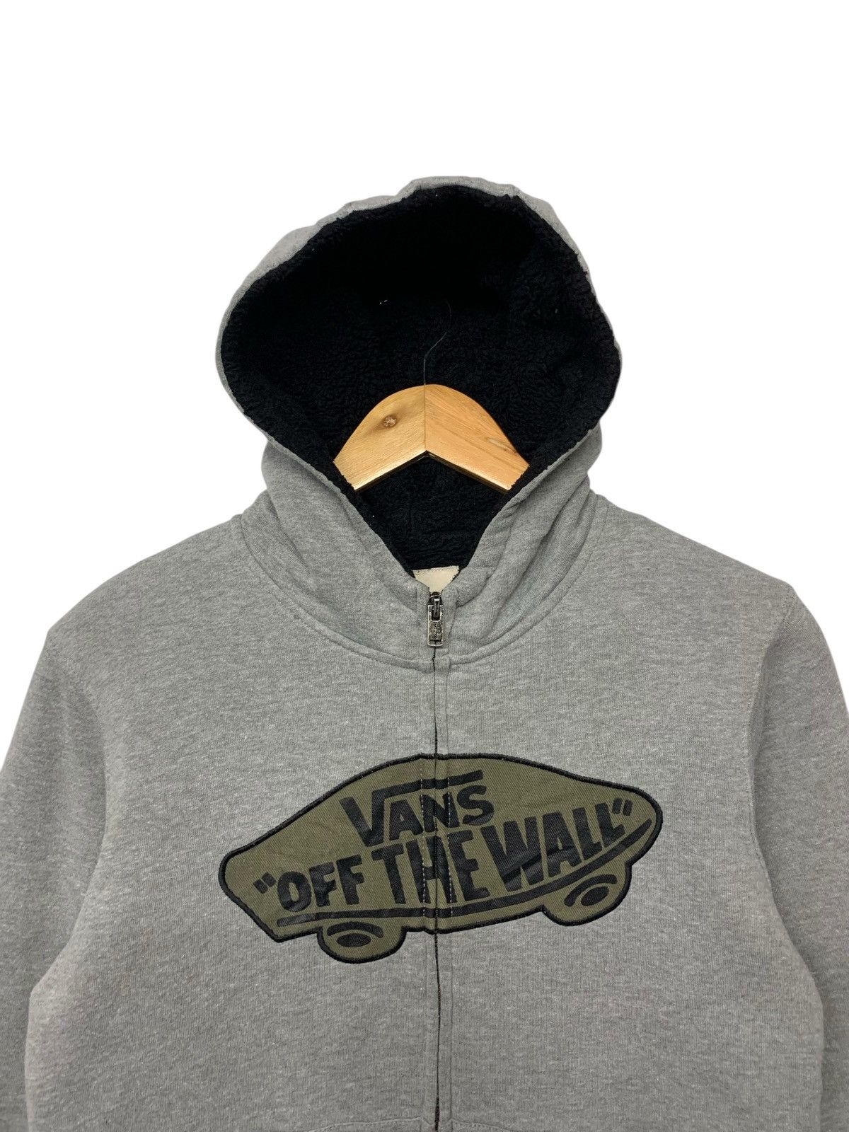 Vans Rare Vans Of The Wall Big Logo Zipper Down Hoodie Sweater Size M / US 6-8 / IT 42-44 - 5 Thumbnail