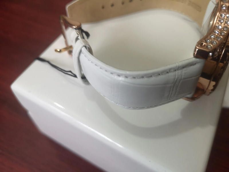Designer Ltd rose gold dial white leather strap watch Size ONE SIZE - 11 Thumbnail